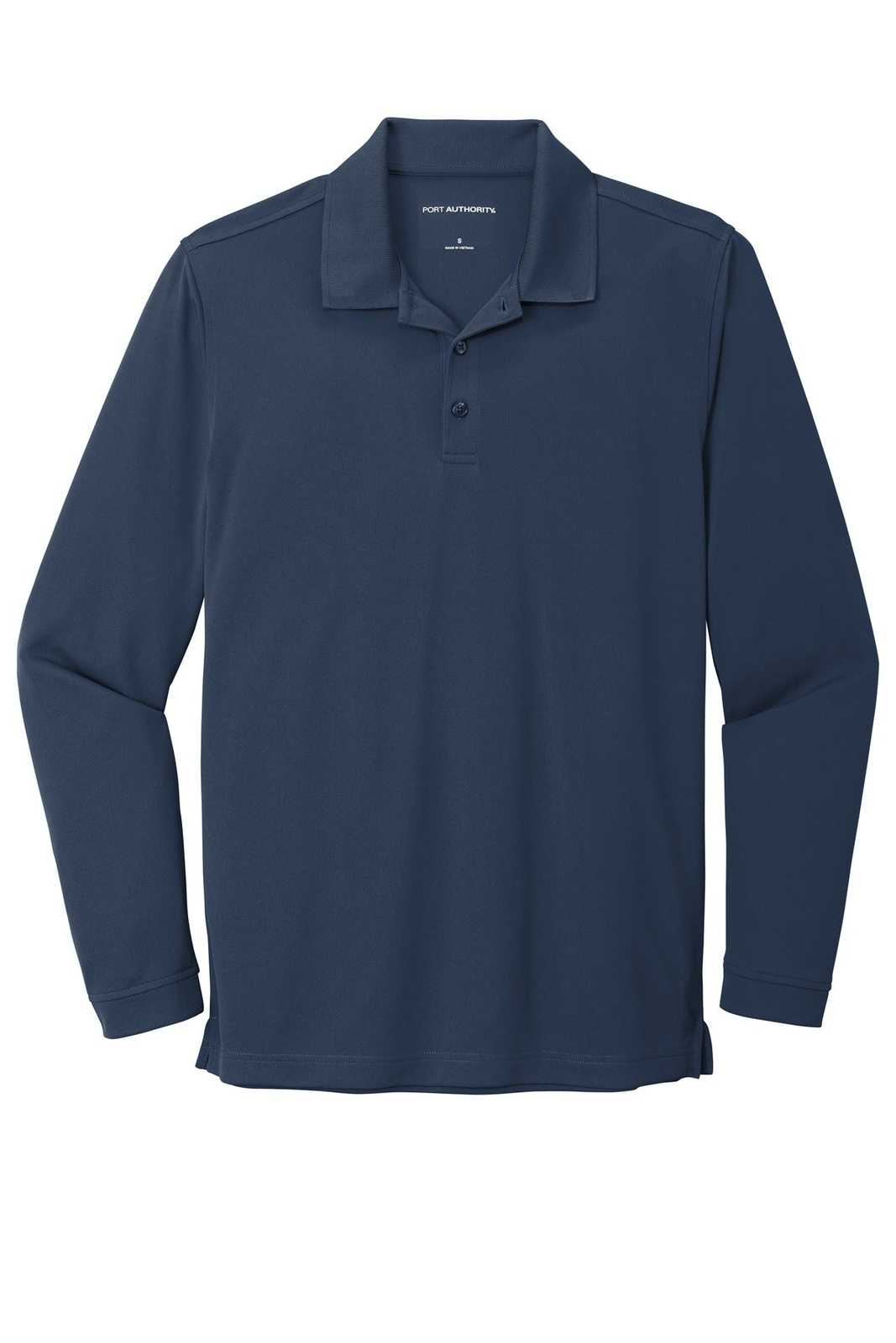 Port Authority K110LS Dry Zone UV Micro-Mesh Long Sleeve Polo - River Blue Navy - HIT a Double - 5