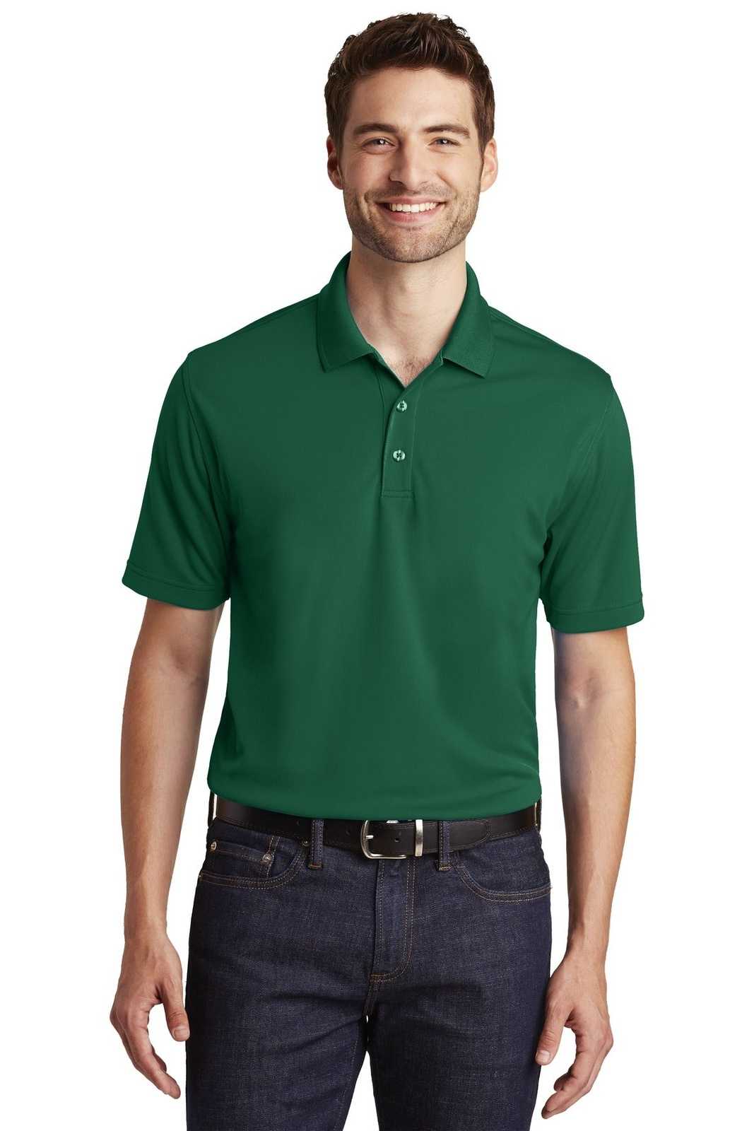 Port Authority K110 Dry Zone UV Micro-Mesh Polo - Deep Forest Green - HIT a Double - 1