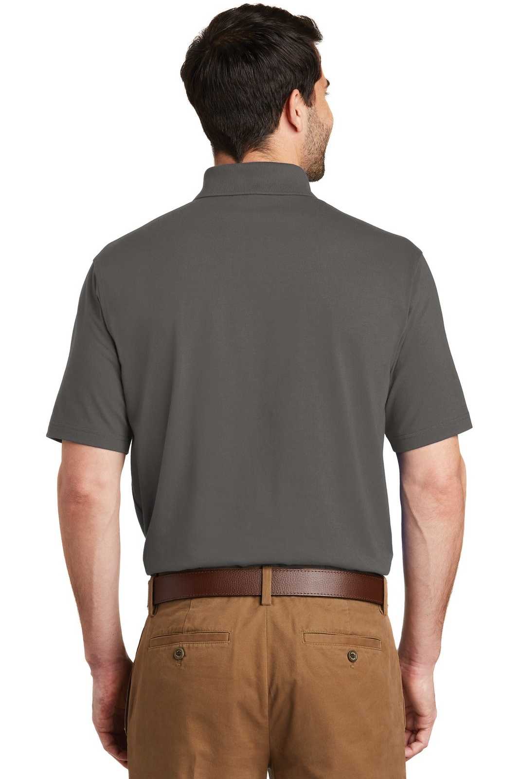 Port Authority K164 SuperPro Knit Polo - Sterling Gray - HIT a Double - 2