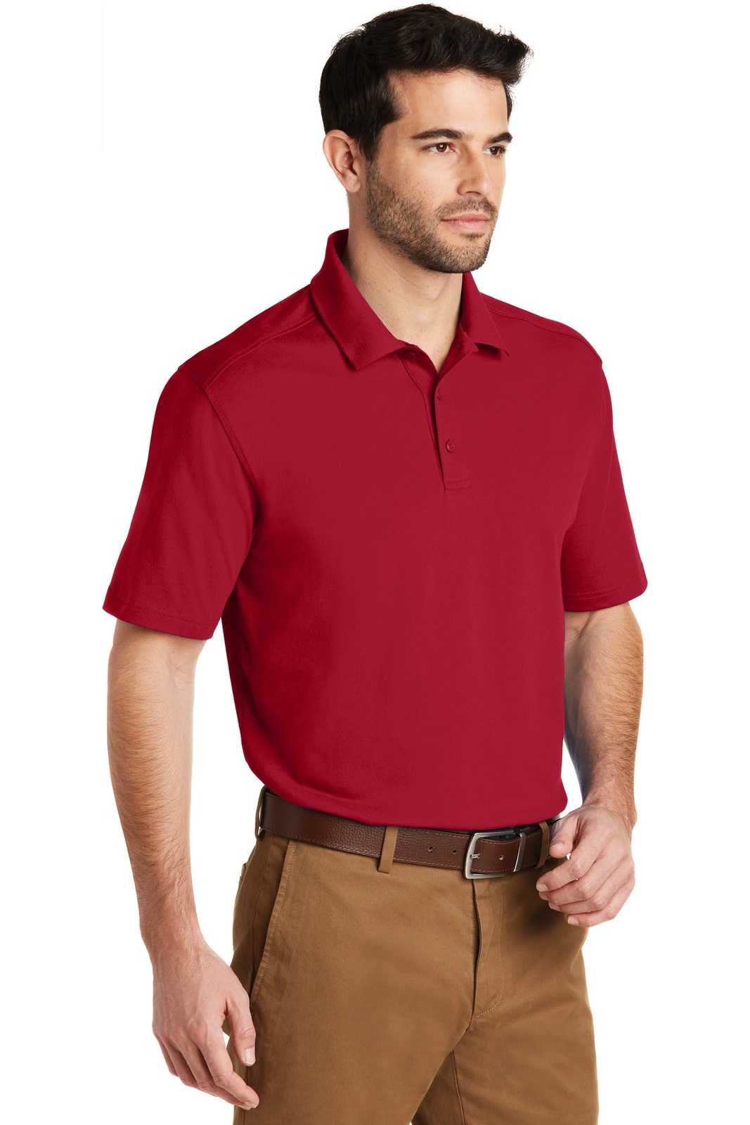 Port Authority K164 Superpro Knit Polo - Rich Red - HIT a Double - 4