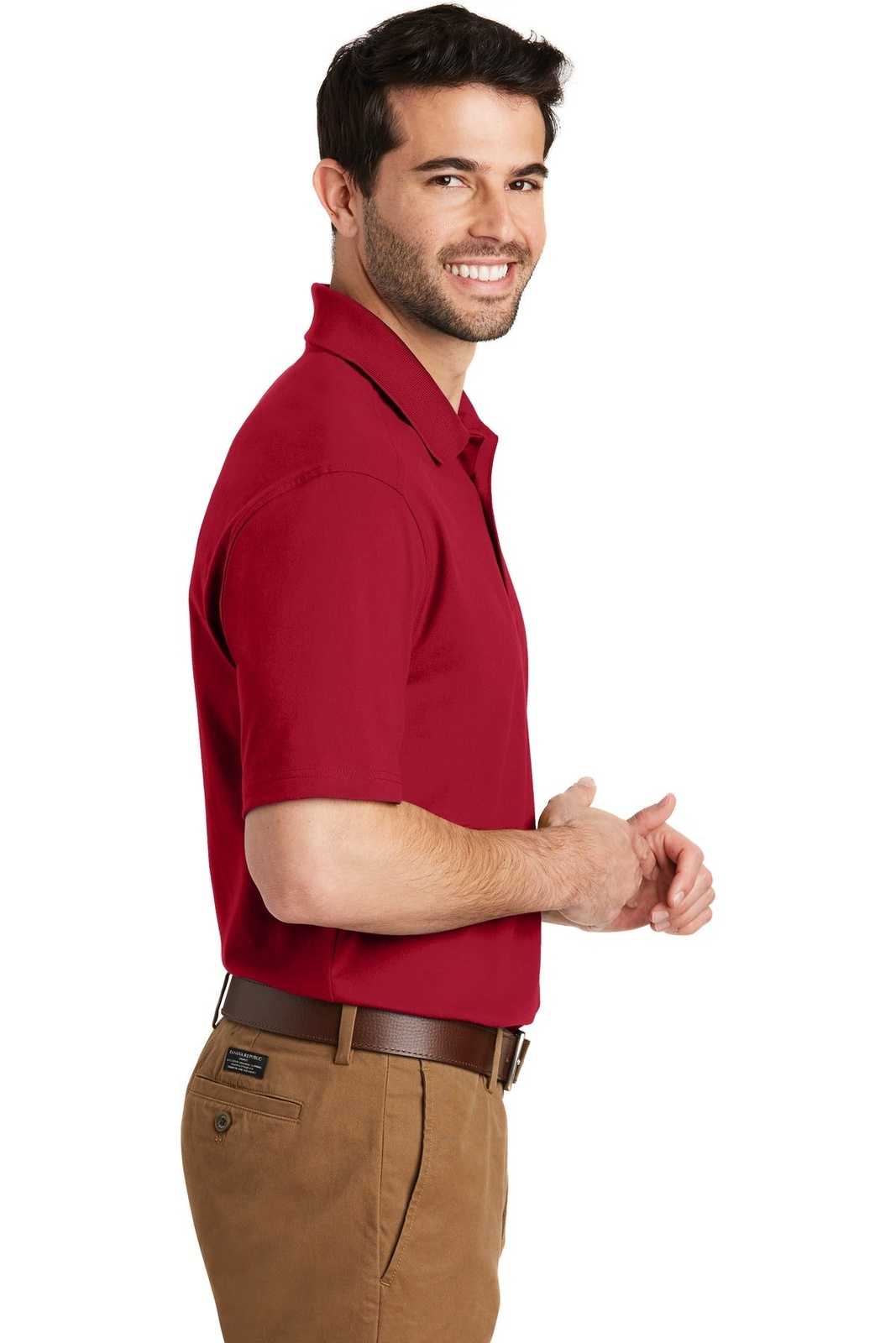 Port Authority K164 Superpro Knit Polo - Rich Red - HIT a Double - 3