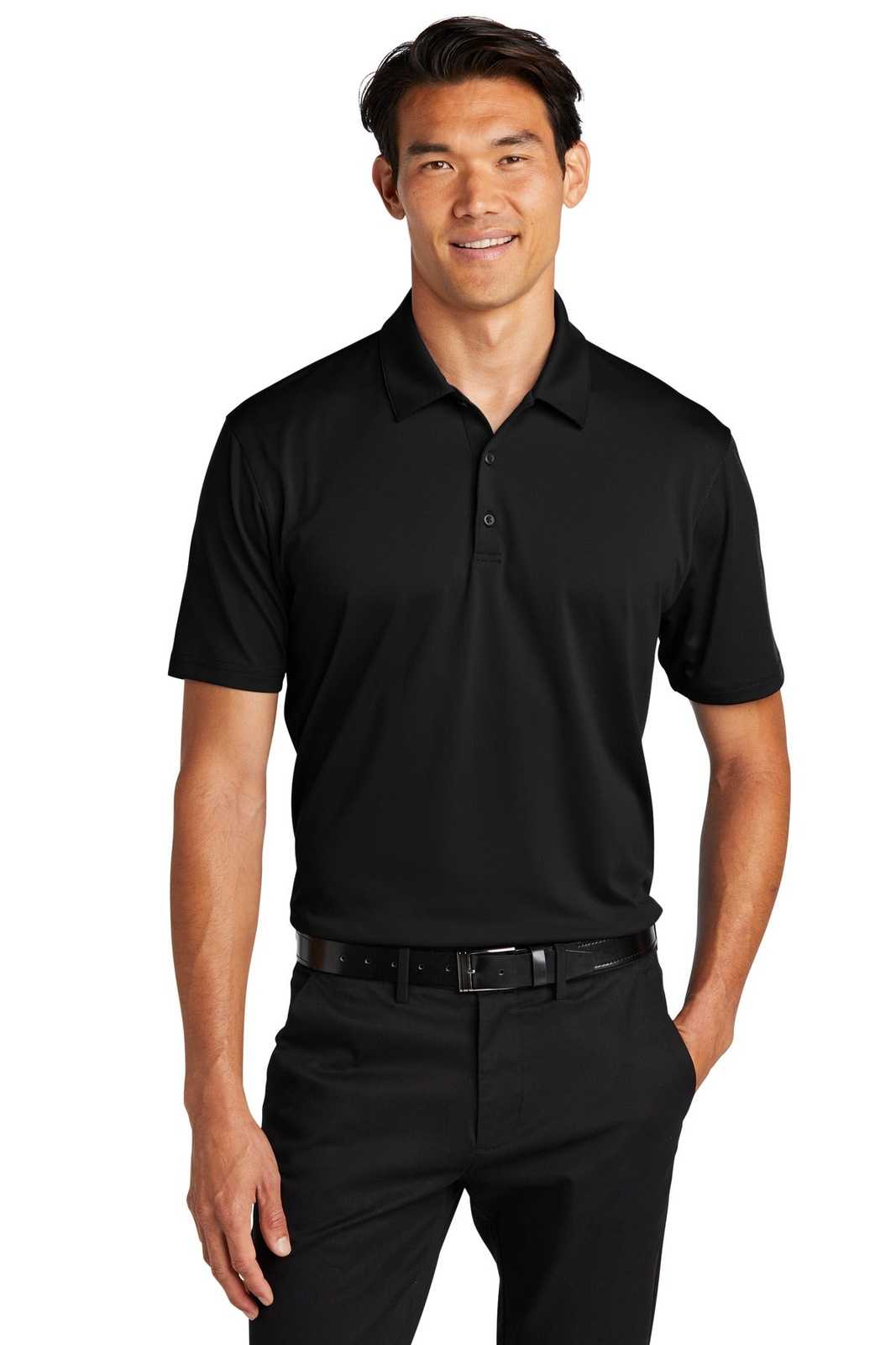 Port Authority K398 Performance Staff Polo - Black - HIT a Double - 1