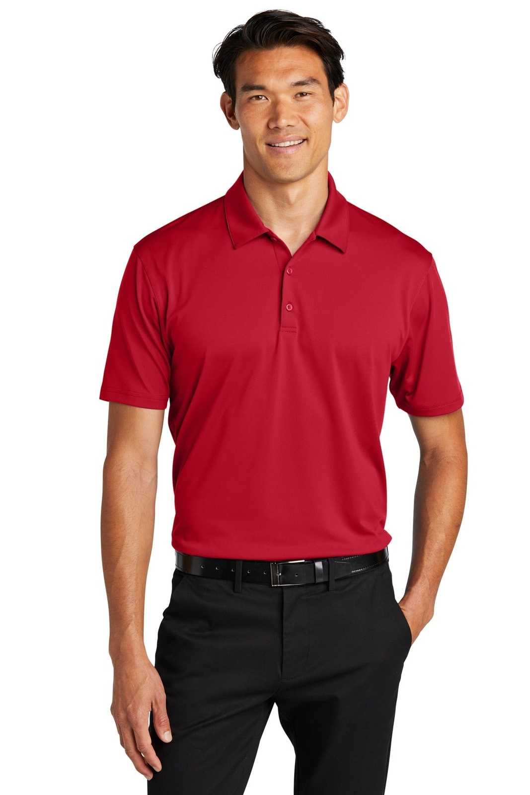 Port Authority K398 Performance Staff Polo - Engine Red - HIT a Double - 1