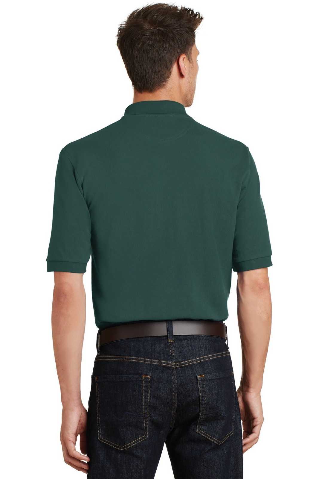 Port Authority K420P Heavyweight Cotton Pique Polo with Pocket - Dark Green - HIT a Double - 2