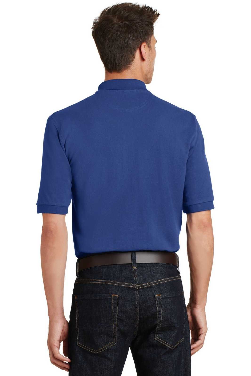 Port Authority K420P Heavyweight Cotton Pique Polo with Pocket - Royal - HIT a Double - 1