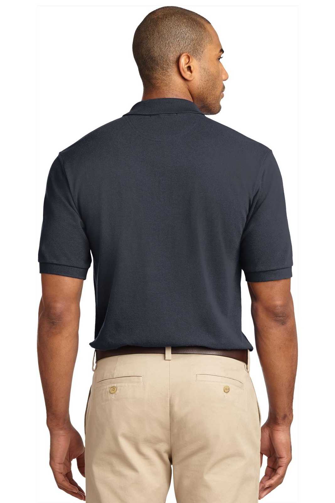 Port Authority K420 Heavyweight Cotton Pique Polo - Classic Navy - HIT a Double - 2