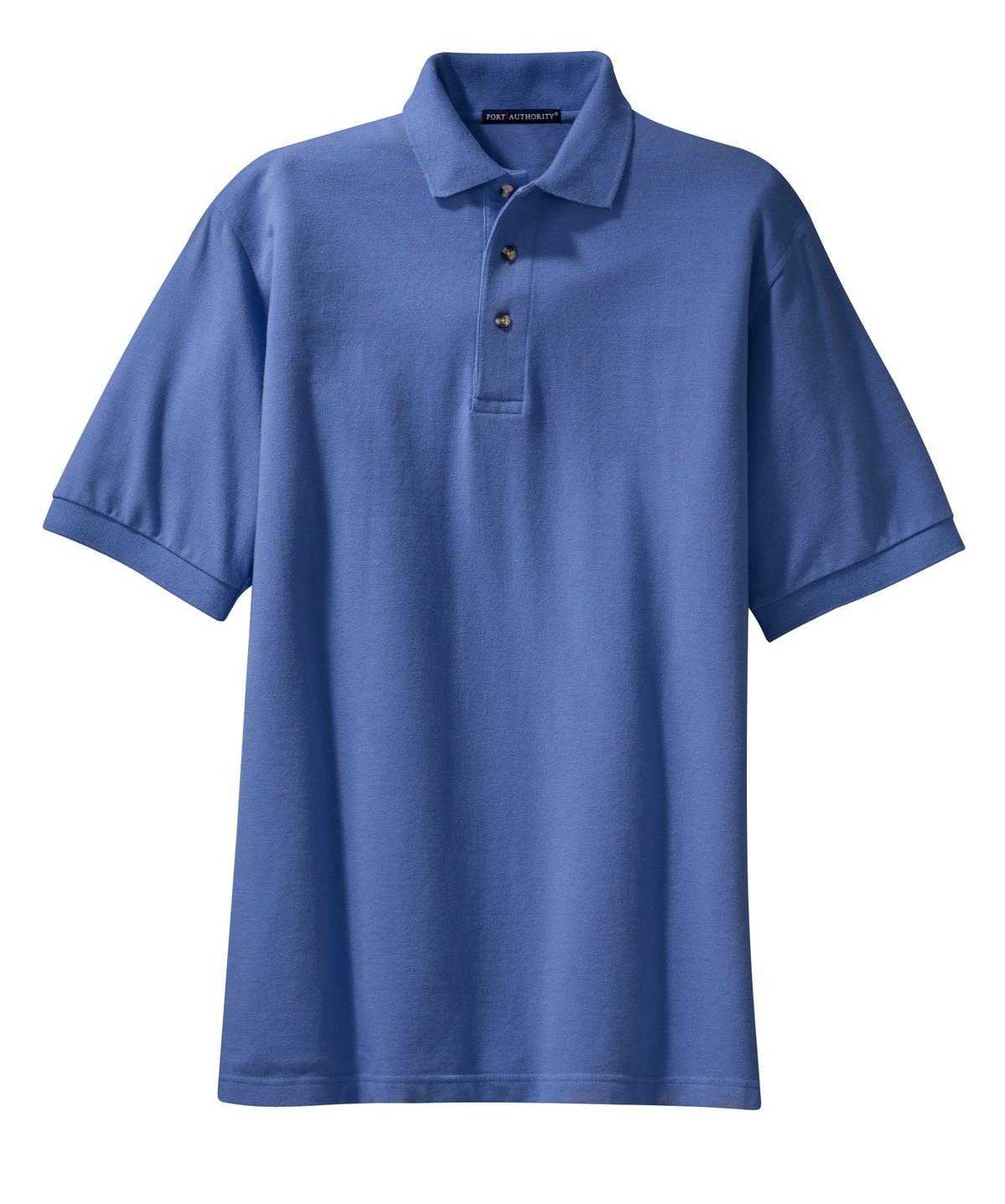 Port Authority K420 Heavyweight Cotton Pique Polo - Faded Blue - HIT a Double - 5