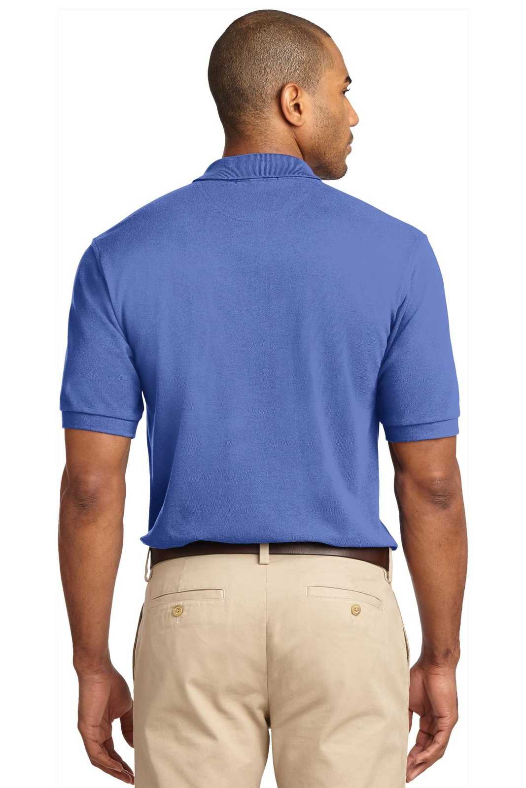 Port Authority K420 Heavyweight Cotton Pique Polo - Faded Blue - HIT a Double - 2