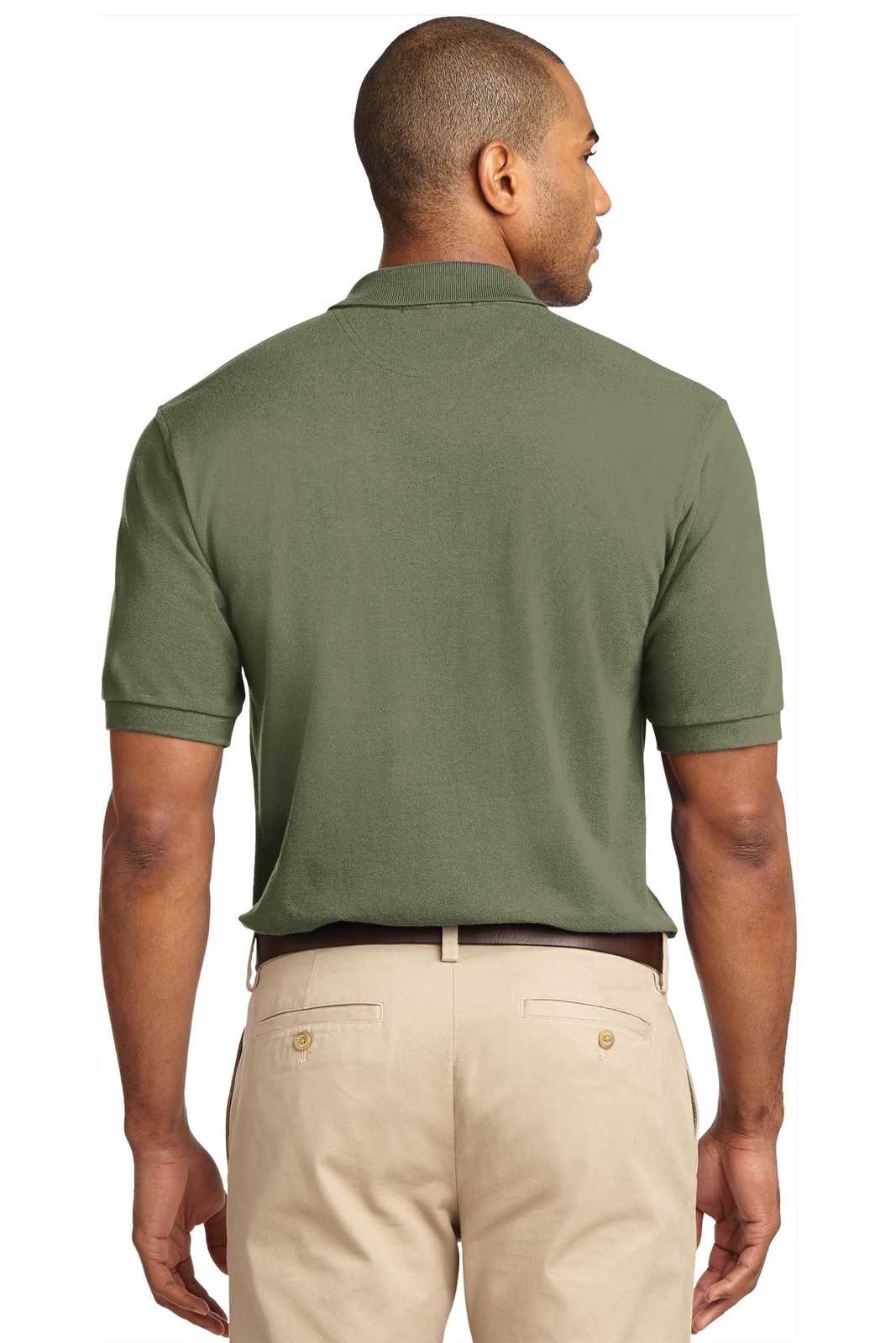 Port Authority K420 Heavyweight Cotton Pique Polo - Faded Olive - HIT a Double - 2