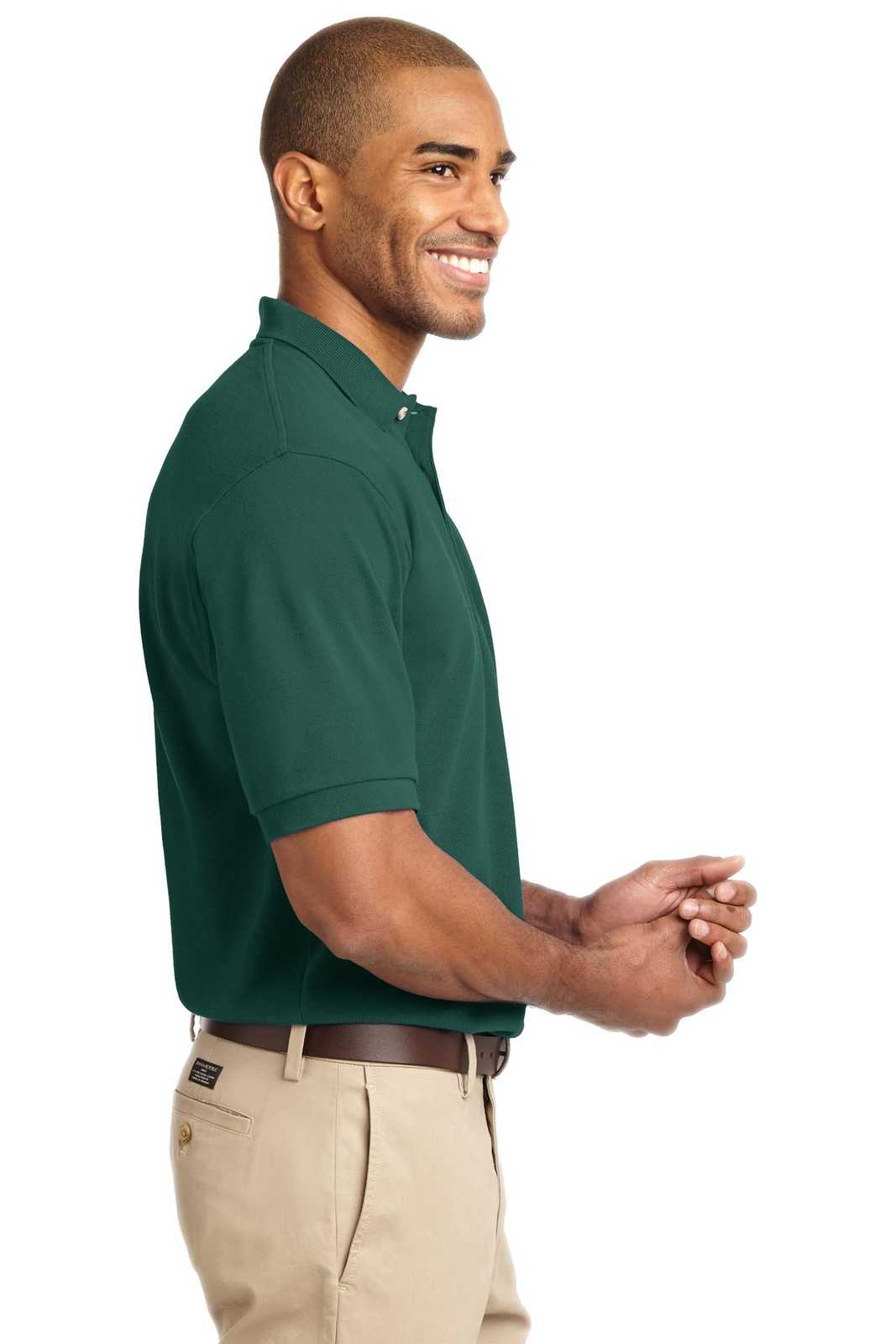 Port Authority K420 Heavyweight Cotton Pique Polo - Forest - HIT a Double - 3