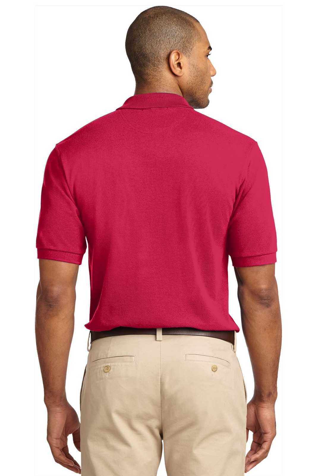 Port Authority K420 Heavyweight Cotton Pique Polo - Red - HIT a Double - 2