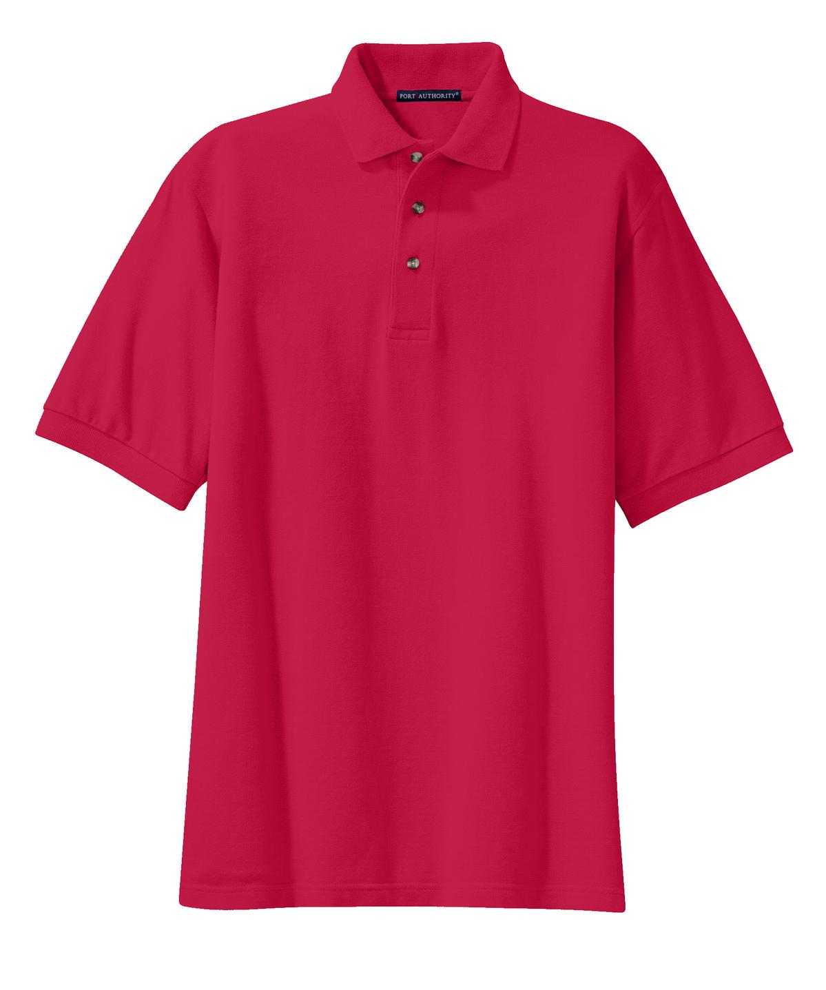 Port Authority K420 Heavyweight Cotton Pique Polo - Red - HIT a Double - 5