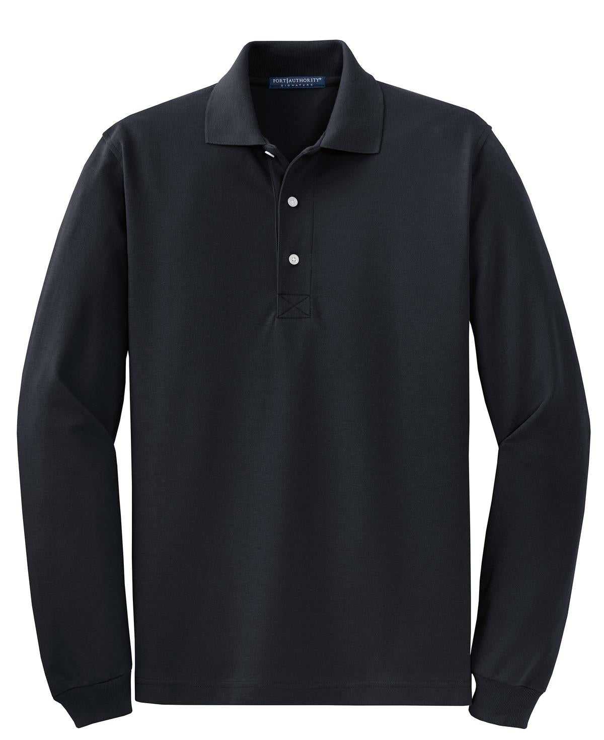 Port Authority K455LS Rapid Dry Long Sleeve Polo - Classic Navy - HIT a Double - 2