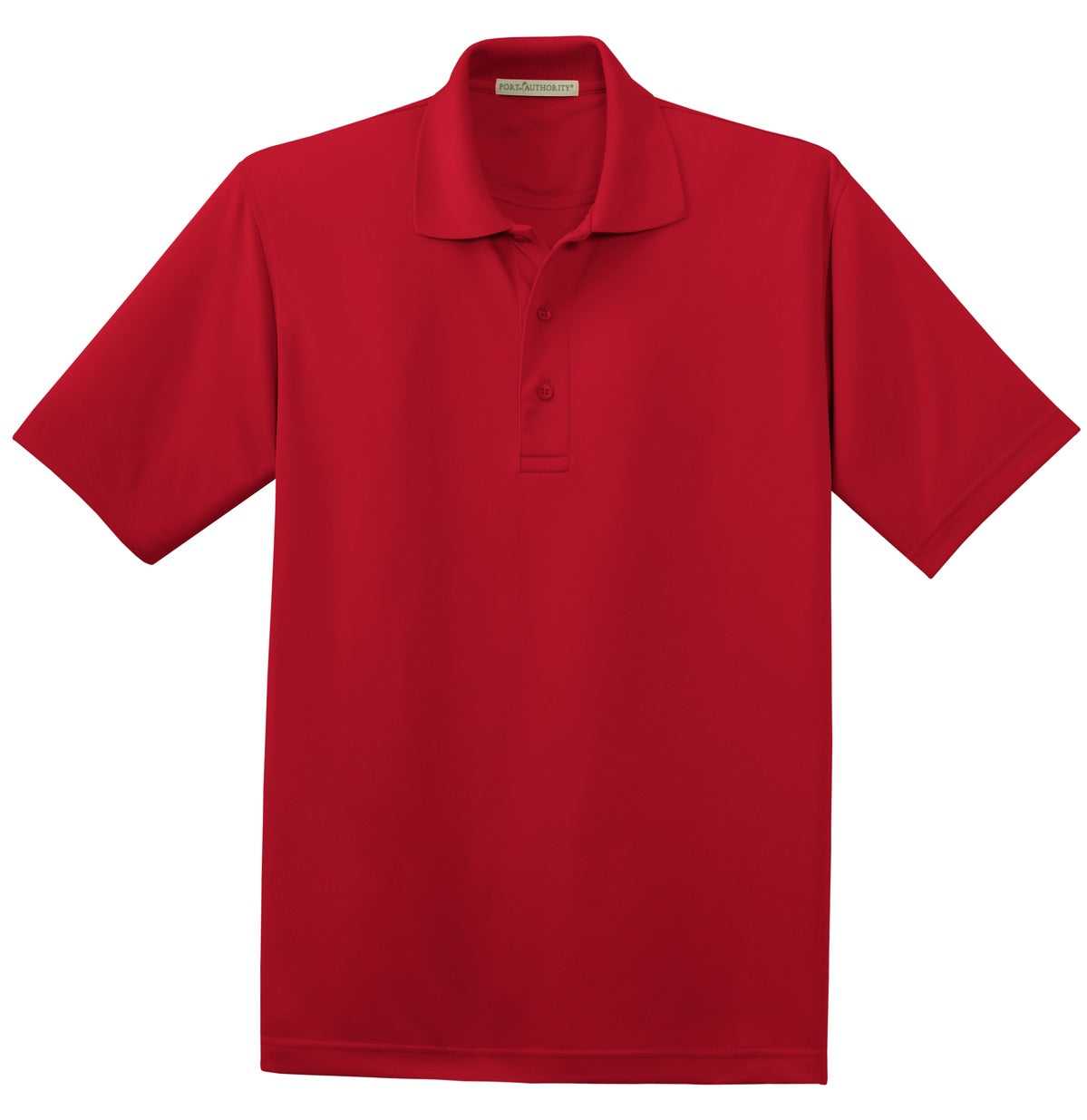 Port Authority K497 Poly-Charcoal Blend Pique Polo - Red - HIT a Double - 5