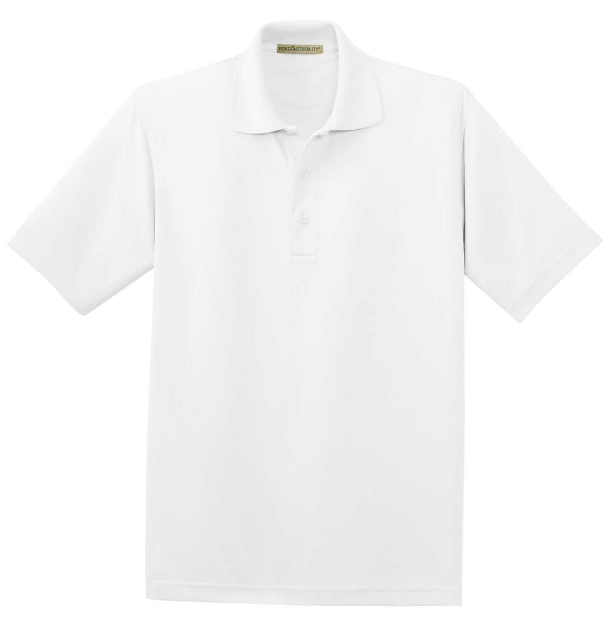 Port Authority K497 Poly-Charcoal Blend Pique Polo - White - HIT a Double - 5