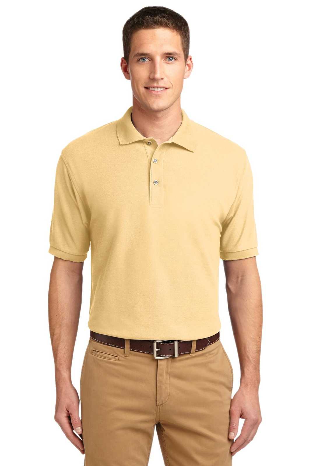Port Authority K500ES Extended Size Silk Touch Polo - Banana - HIT a Double - 1