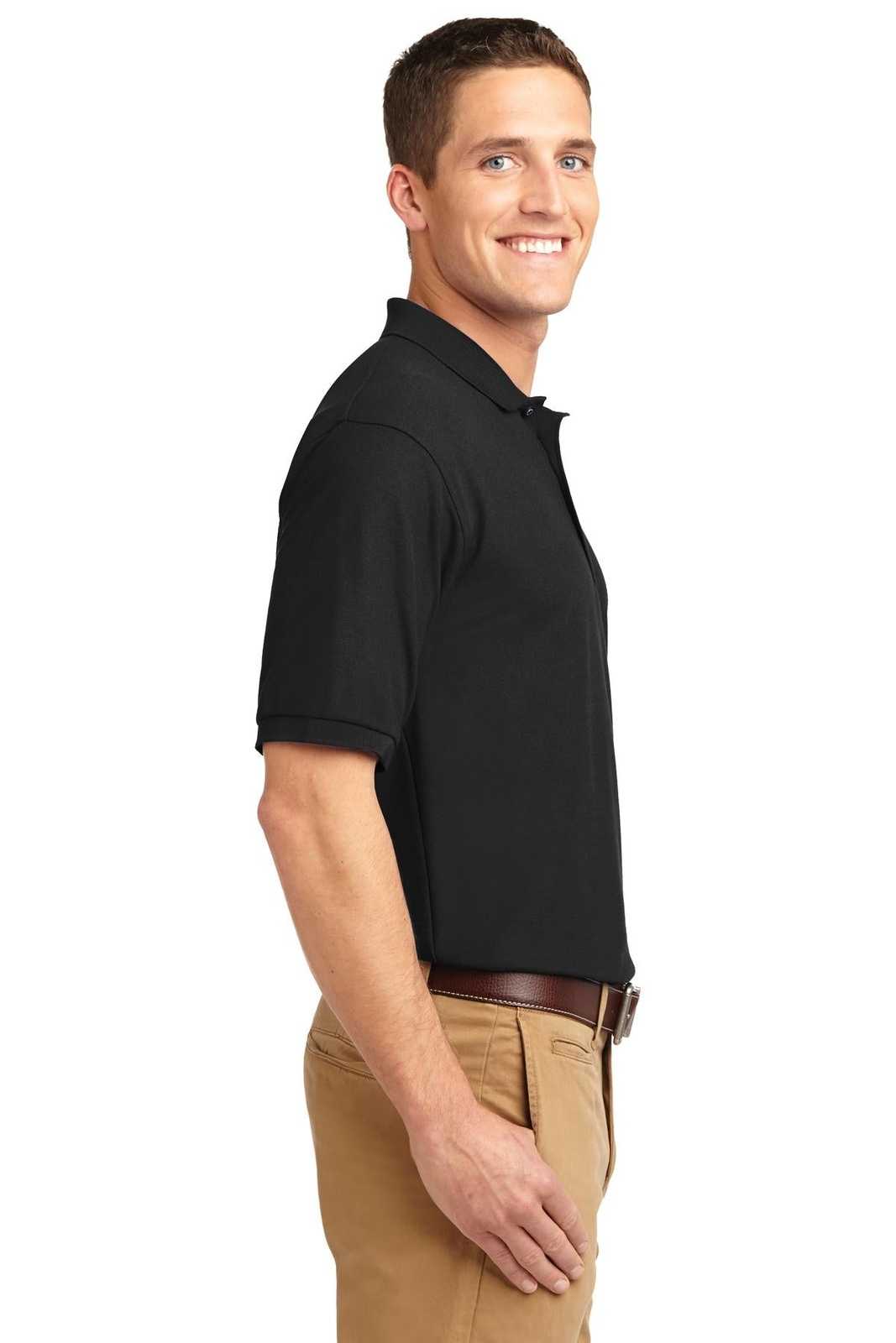 Port Authority K500ES Extended Size Silk Touch Polo - Black - HIT a Double - 3