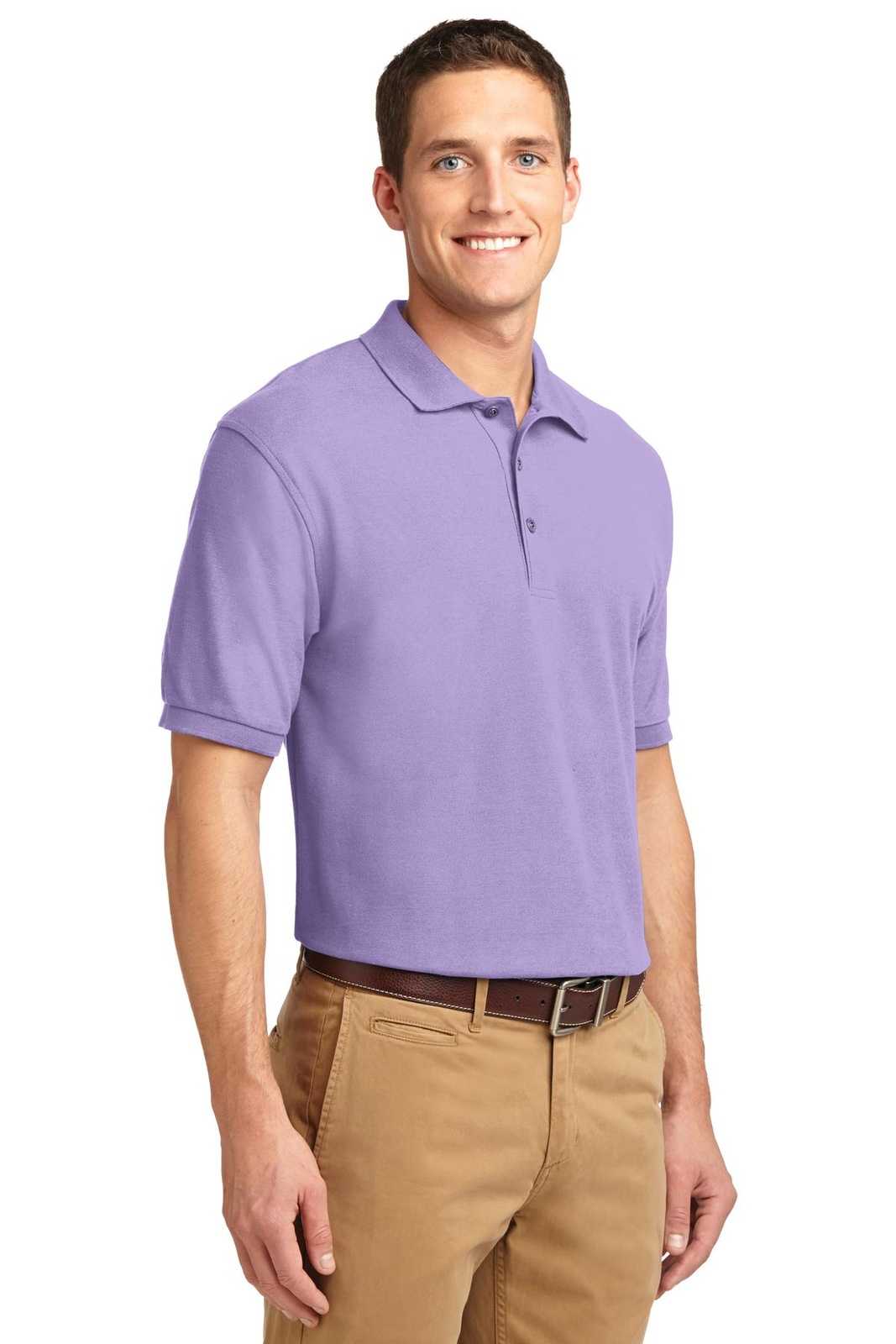 Port Authority K500ES Extended Size Silk Touch Polo - Bright Lavender - HIT a Double - 4