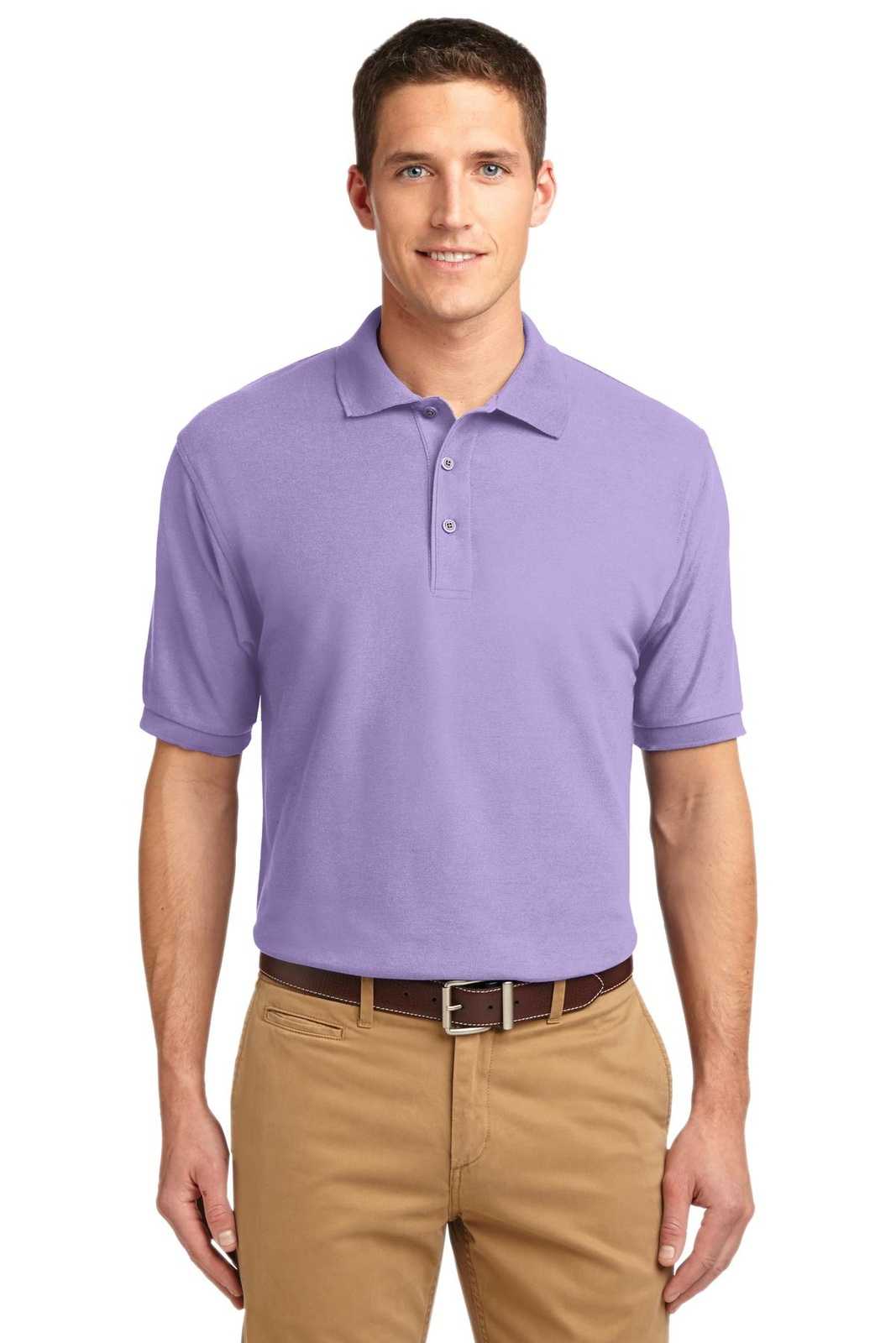 Port Authority K500ES Extended Size Silk Touch Polo - Bright Lavender - HIT a Double - 1