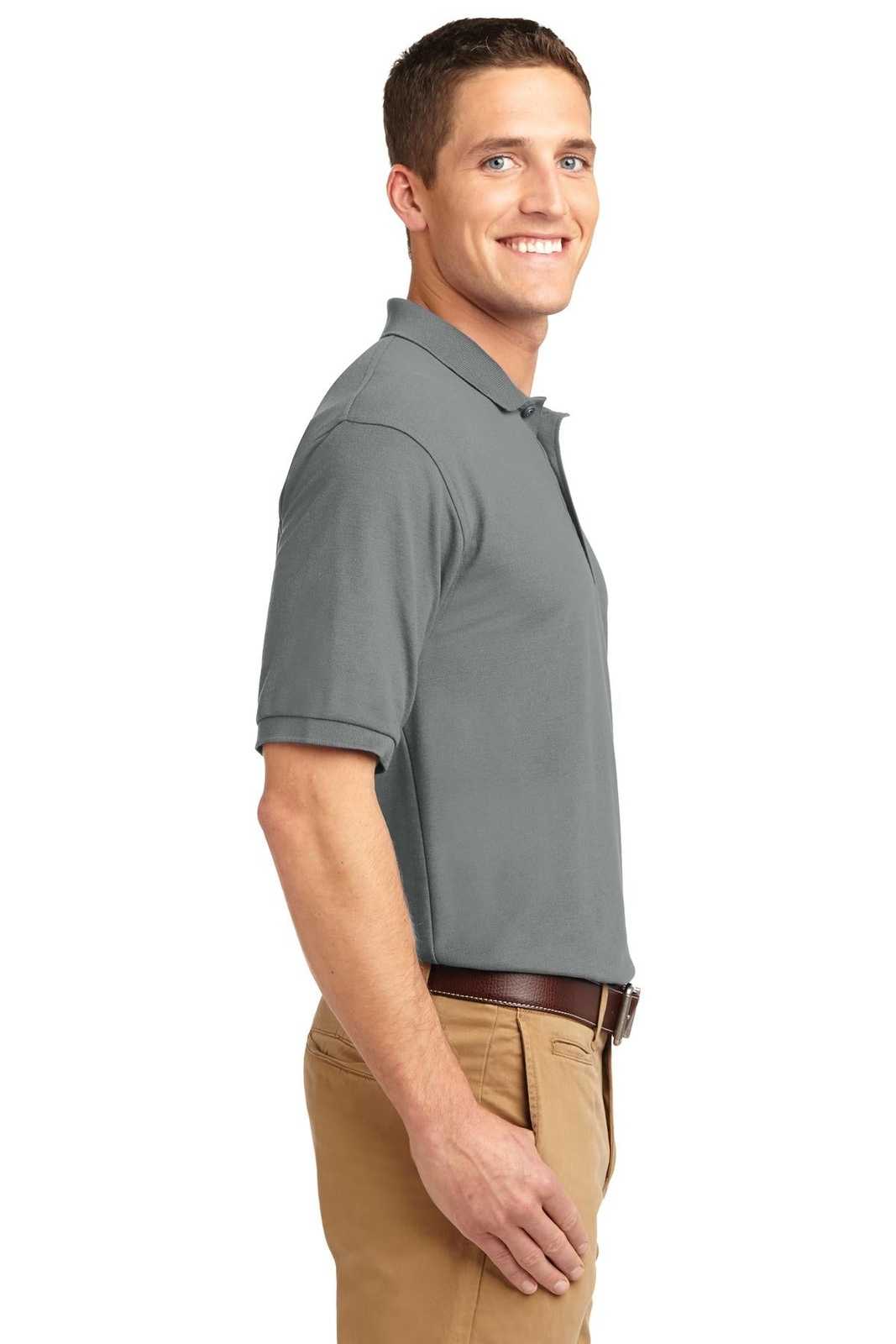 Port Authority K500ES Extended Size Silk Touch Polo - Cool Gray - HIT a Double - 3