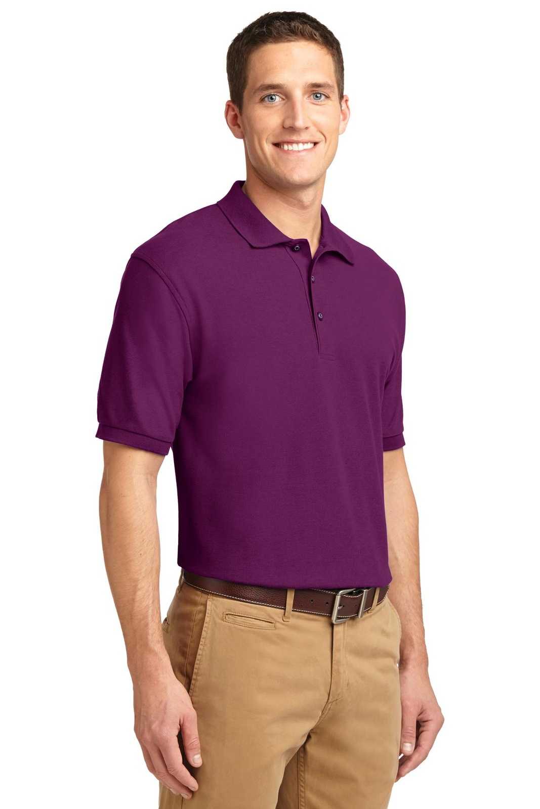 Port Authority K500ES Extended Size Silk Touch Polo - Deep Berry - HIT a Double - 4
