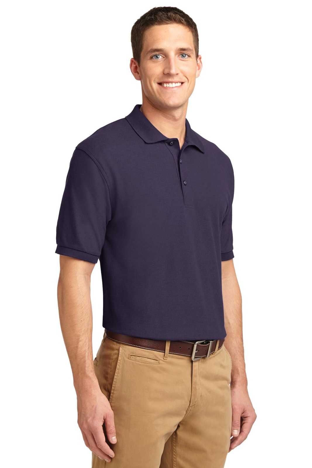 Port Authority K500ES Extended Size Silk Touch Polo - Eggplant - HIT a Double - 4