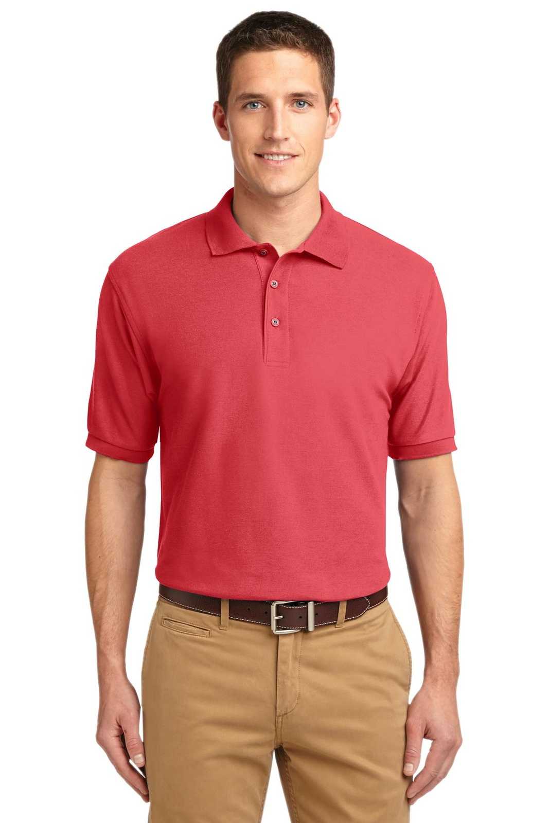 Port Authority K500ES Extended Size Silk Touch Polo - Hibiscus - HIT a Double - 1