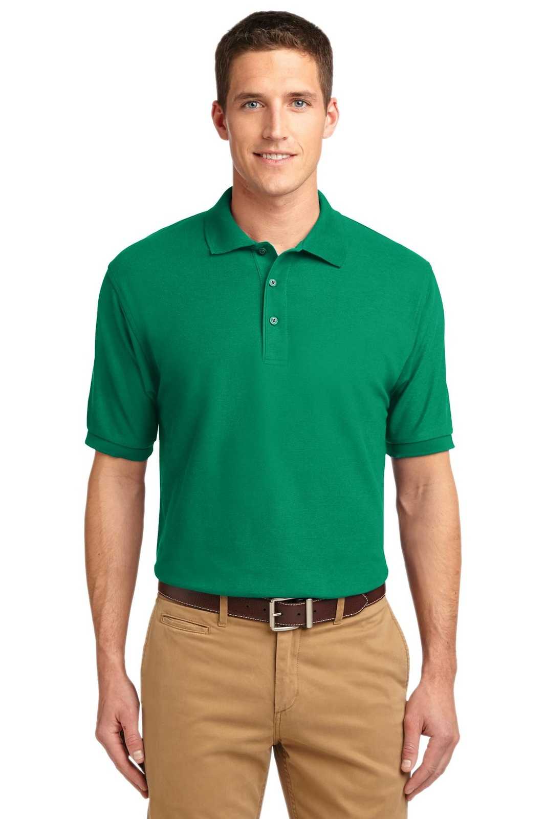 Port Authority K500ES Extended Size Silk Touch Polo - Kelly Green - HIT a Double - 1