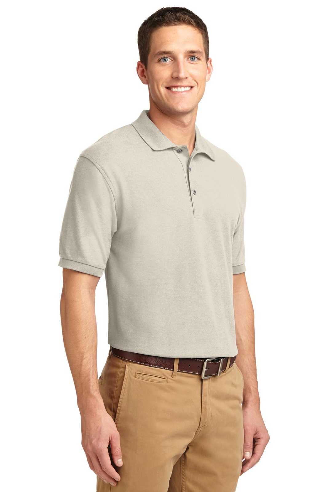 Port Authority K500ES Extended Size Silk Touch Polo - Light Stone - HIT a Double - 4