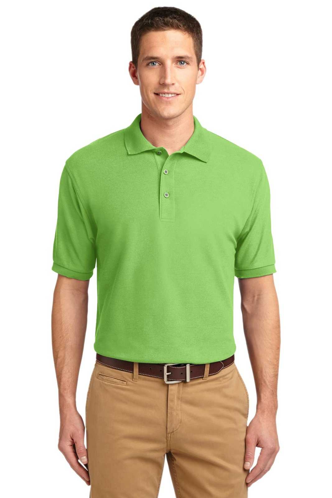 Port Authority K500ES Extended Size Silk Touch Polo - Lime - HIT a Double - 1