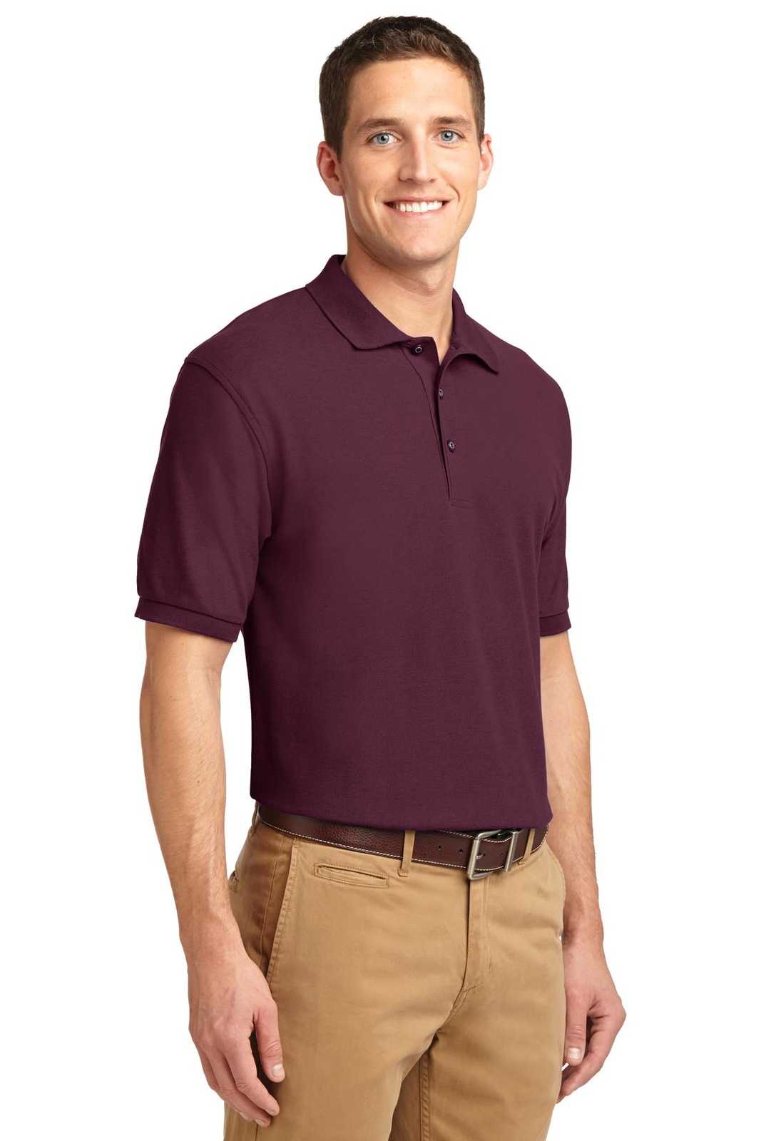 Port Authority K500ES Extended Size Silk Touch Polo - Maroon - HIT a Double - 4