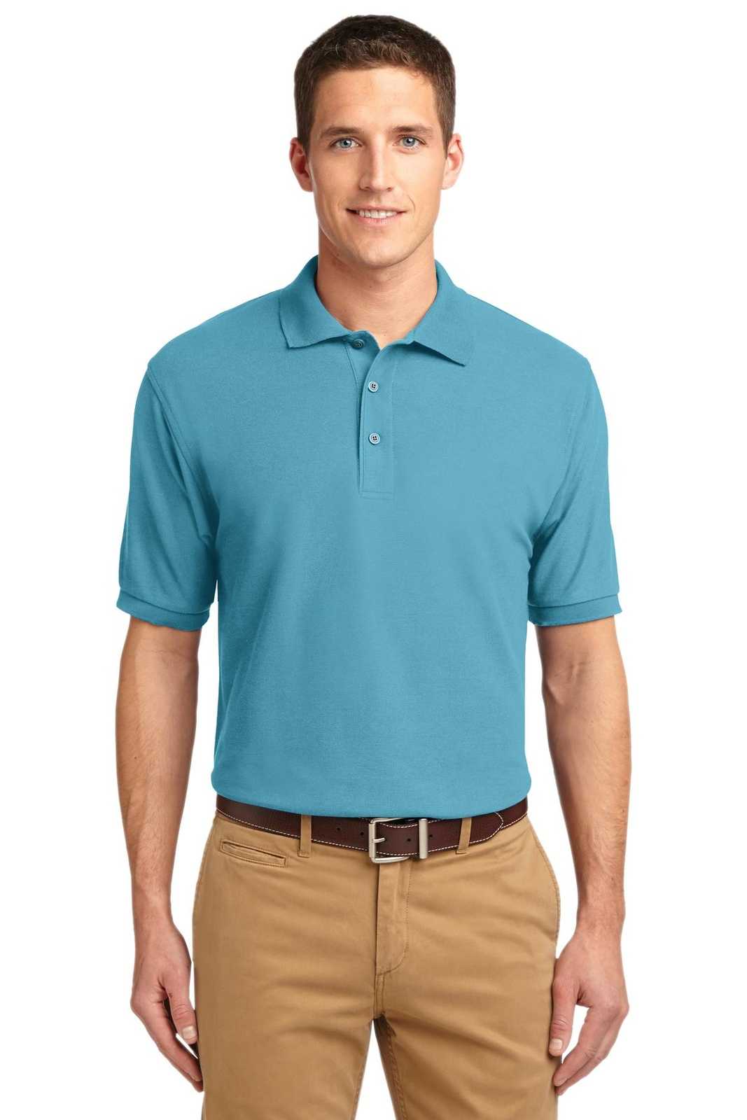 Port Authority K500ES Extended Size Silk Touch Polo - Maui Blue - HIT a Double - 1