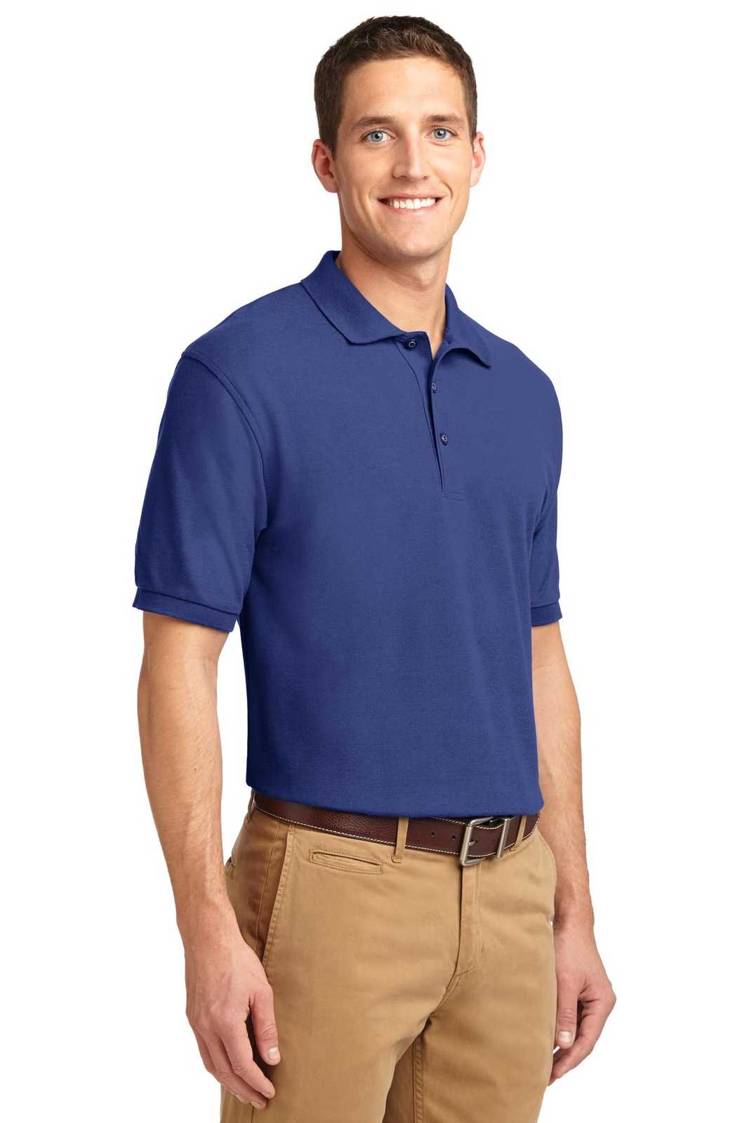 Port Authority K500ES Extended Size Silk Touch Polo - Mediterranean Blue - HIT a Double - 4