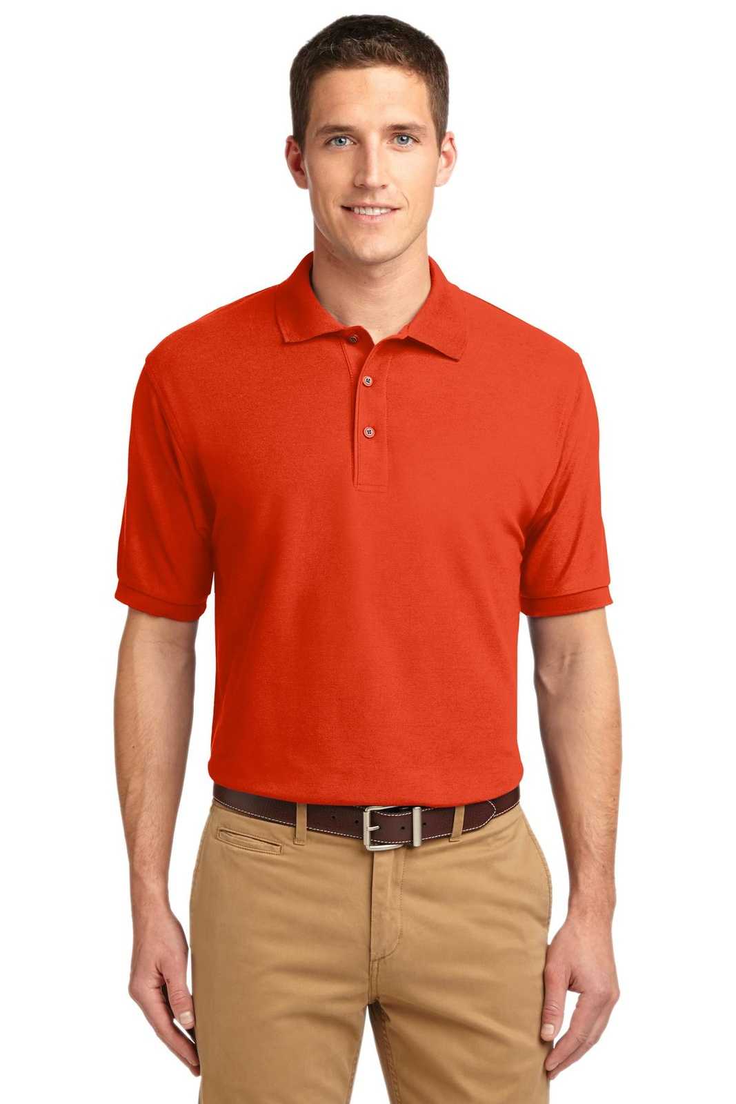 Port Authority K500ES Extended Size Silk Touch Polo - Orange - HIT a Double - 1