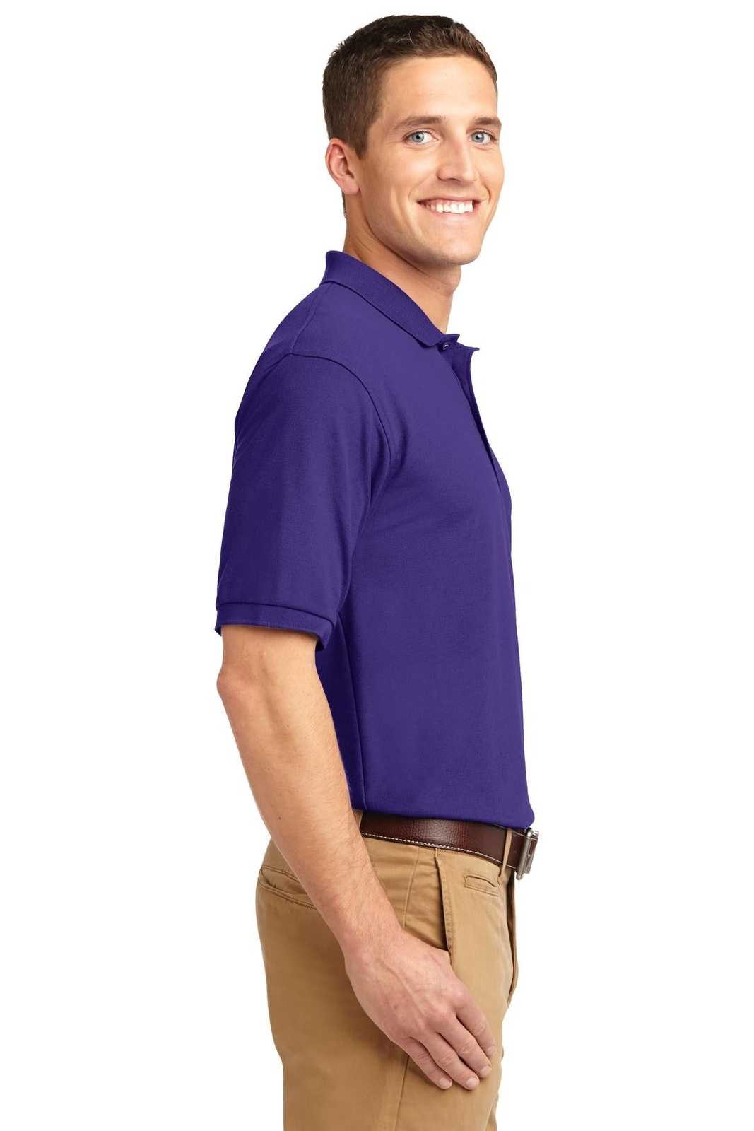 Port Authority K500ES Extended Size Silk Touch Polo - Purple - HIT a Double - 3