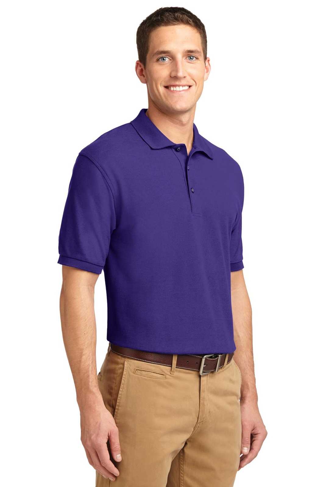 Port Authority K500ES Extended Size Silk Touch Polo - Purple - HIT a Double - 4