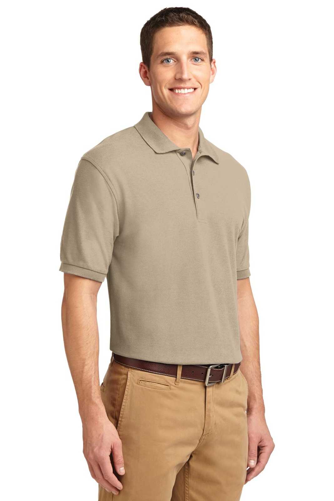 Port Authority K500ES Extended Size Silk Touch Polo - Stone - HIT a Double - 4