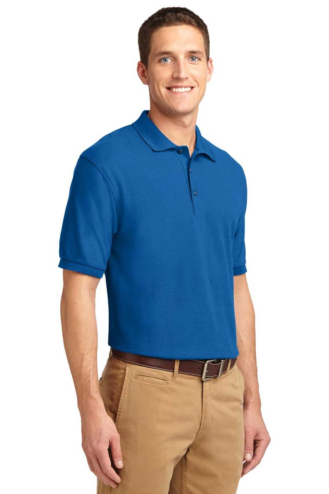 Port Authority K500ES Extended Size Silk Touch Polo - Strong Blue - HIT a Double - 4