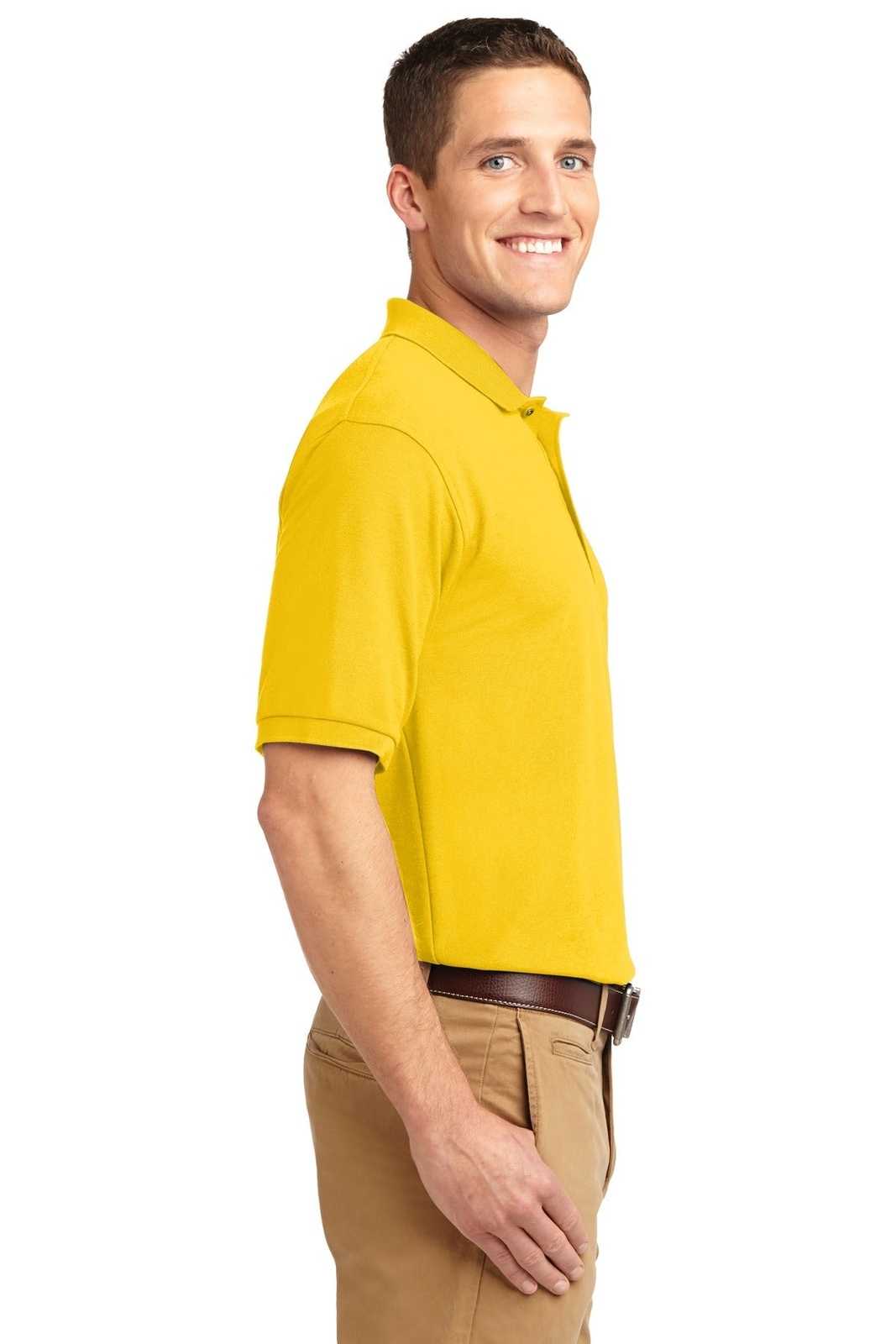 Port Authority K500ES Extended Size Silk Touch Polo - Sunflower Yellow - HIT a Double - 3