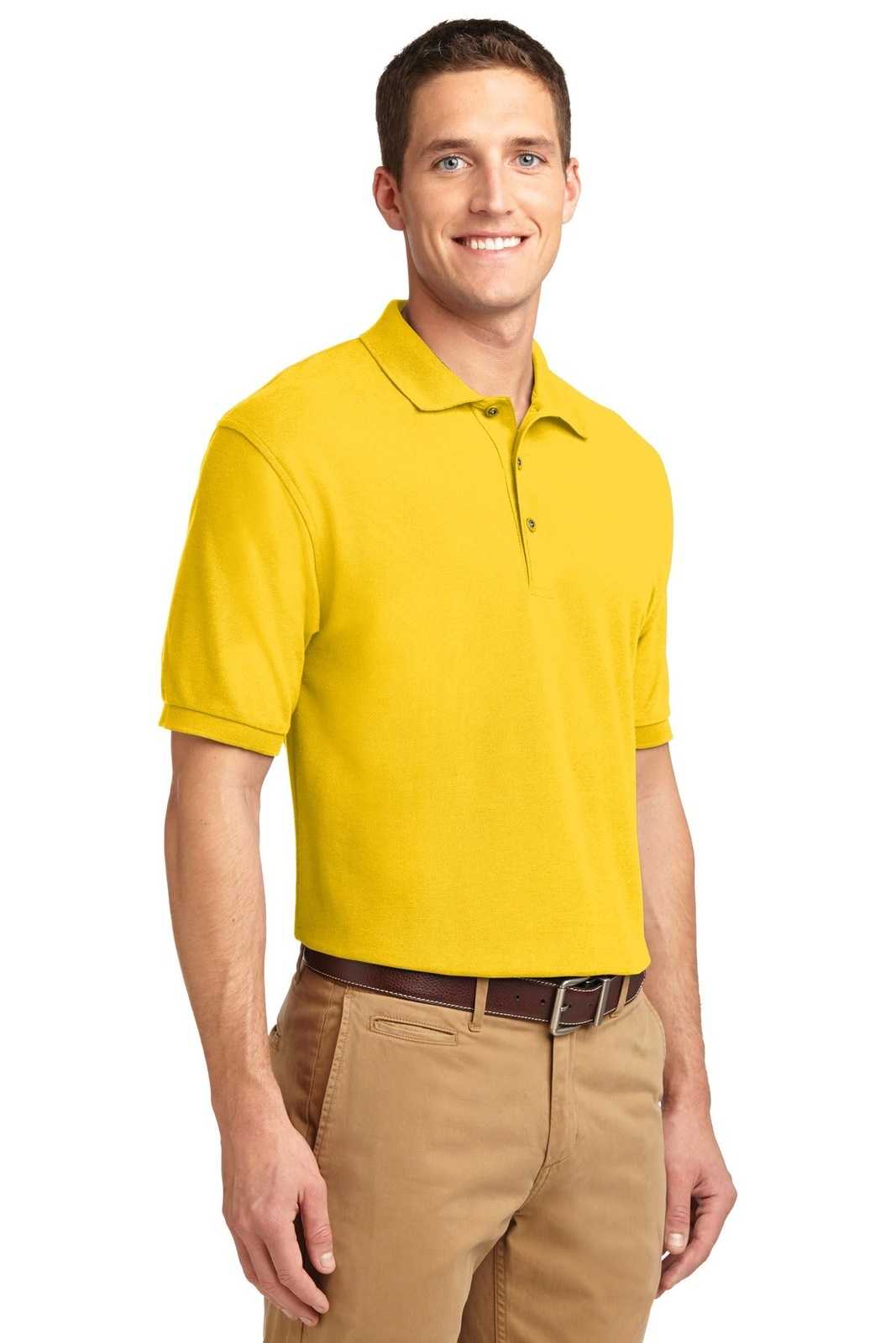 Port Authority K500ES Extended Size Silk Touch Polo - Sunflower Yellow - HIT a Double - 4