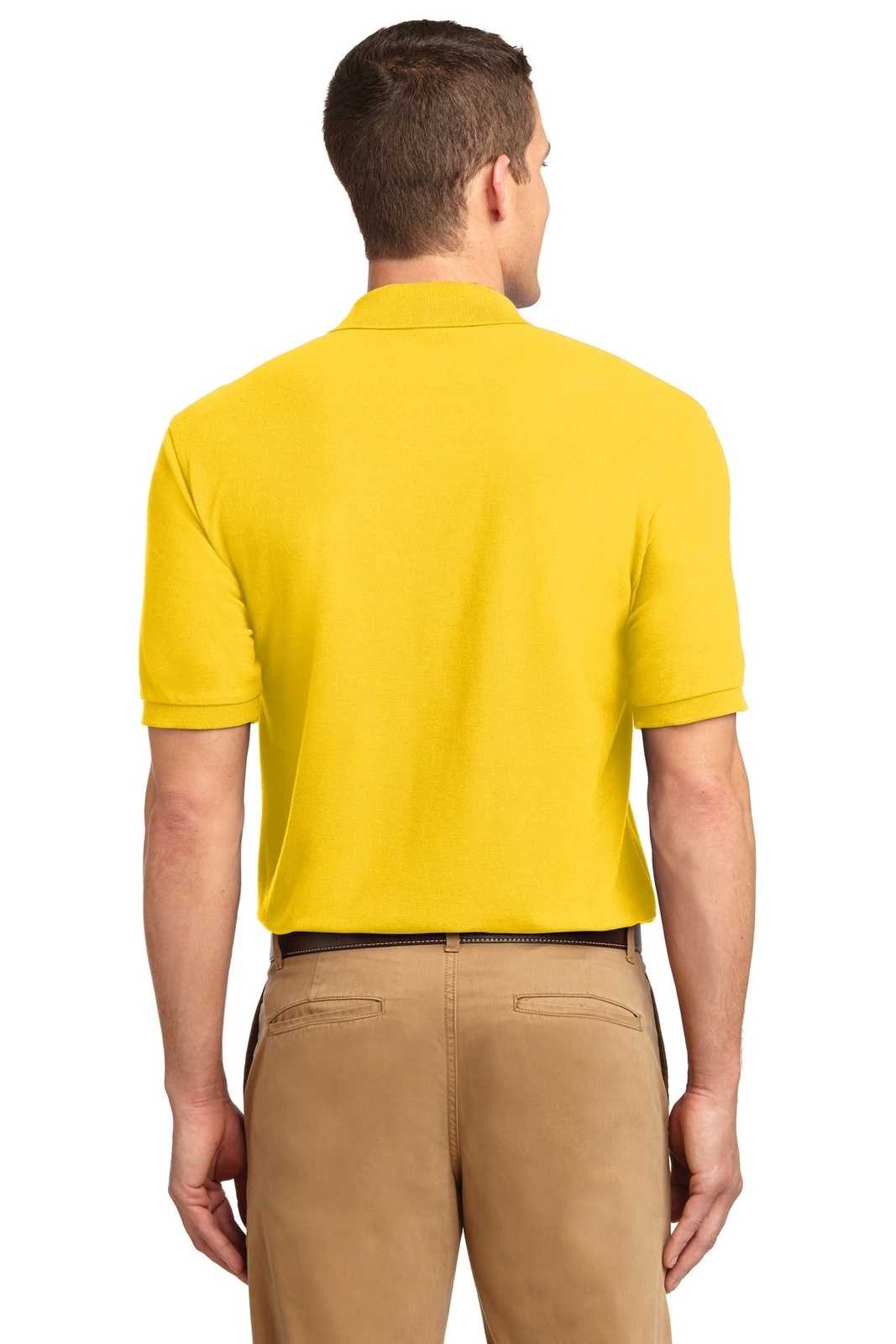 Port Authority K500ES Extended Size Silk Touch Polo - Sunflower Yellow - HIT a Double - 2