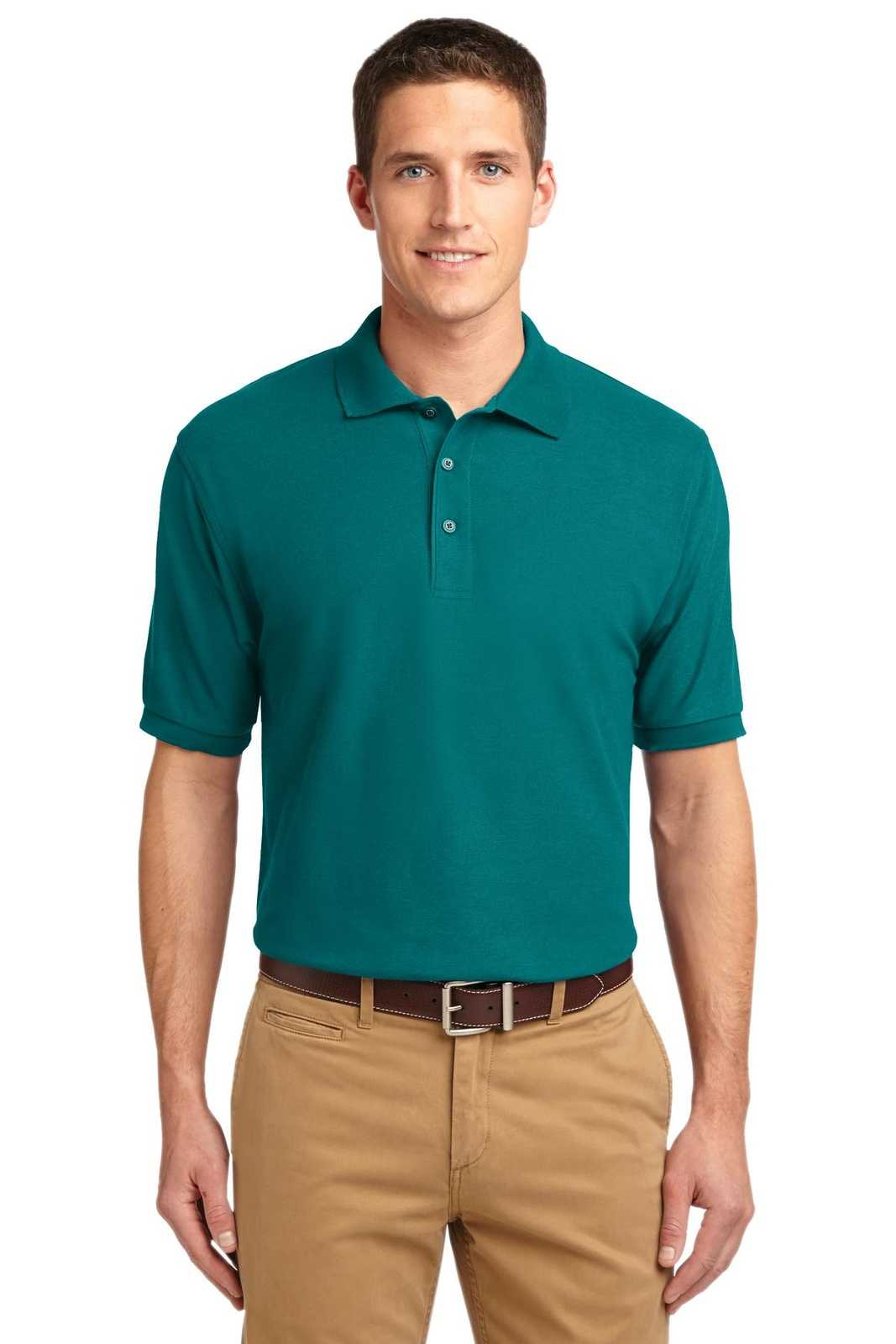 Port Authority K500ES Extended Size Silk Touch Polo - Teal Green - HIT a Double - 1