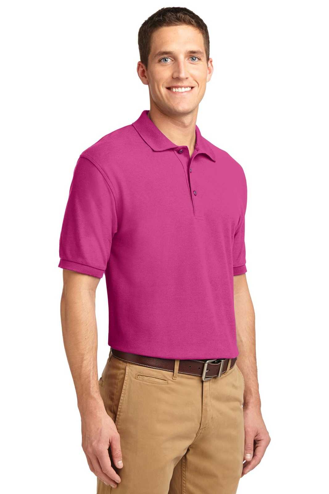 Port Authority K500ES Extended Size Silk Touch Polo - Tropical Pink - HIT a Double - 4