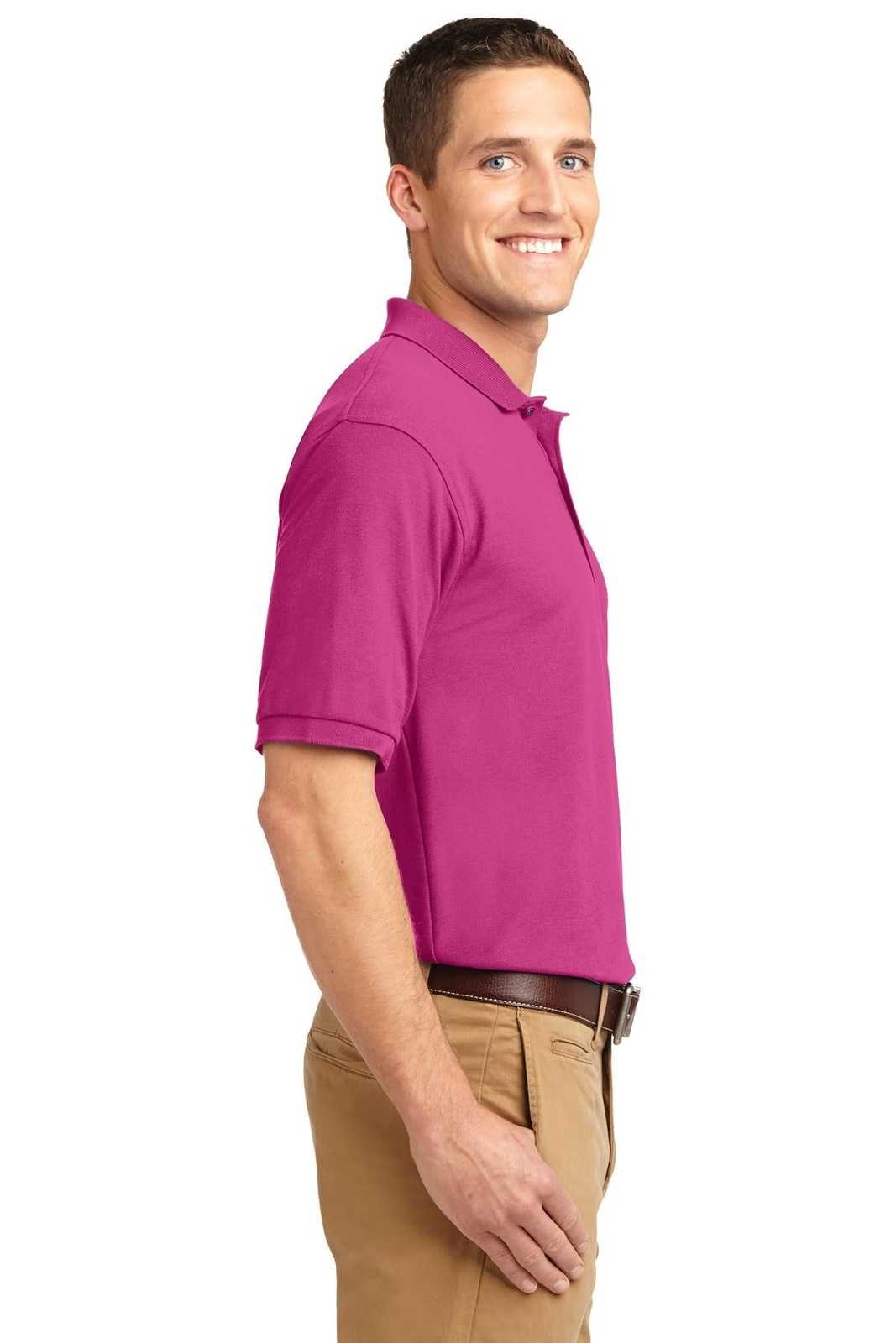 Port Authority K500ES Extended Size Silk Touch Polo - Tropical Pink - HIT a Double - 3