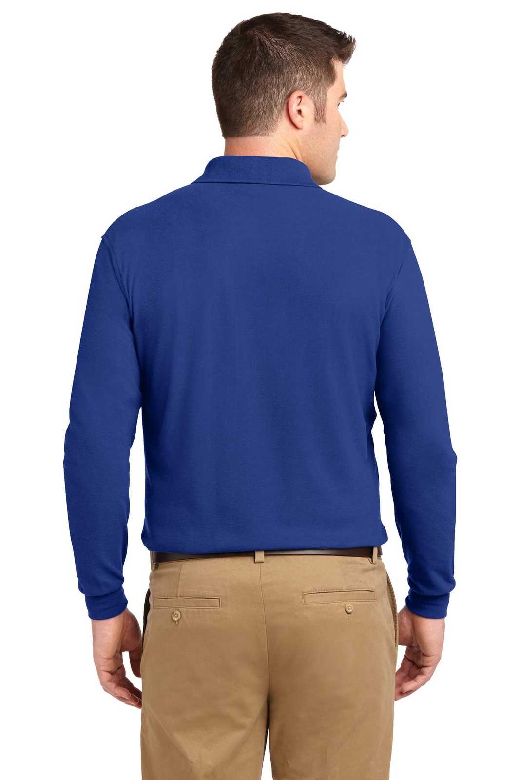 Port Authority K500LS Silk Touch Long Sleeve Polo - Royal - HIT a Double - 2