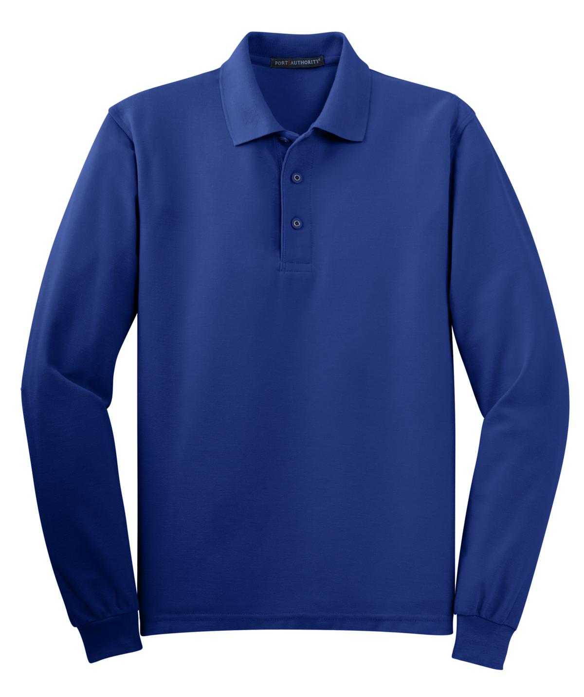 Port Authority K500LS Silk Touch Long Sleeve Polo - Royal - HIT a Double - 5