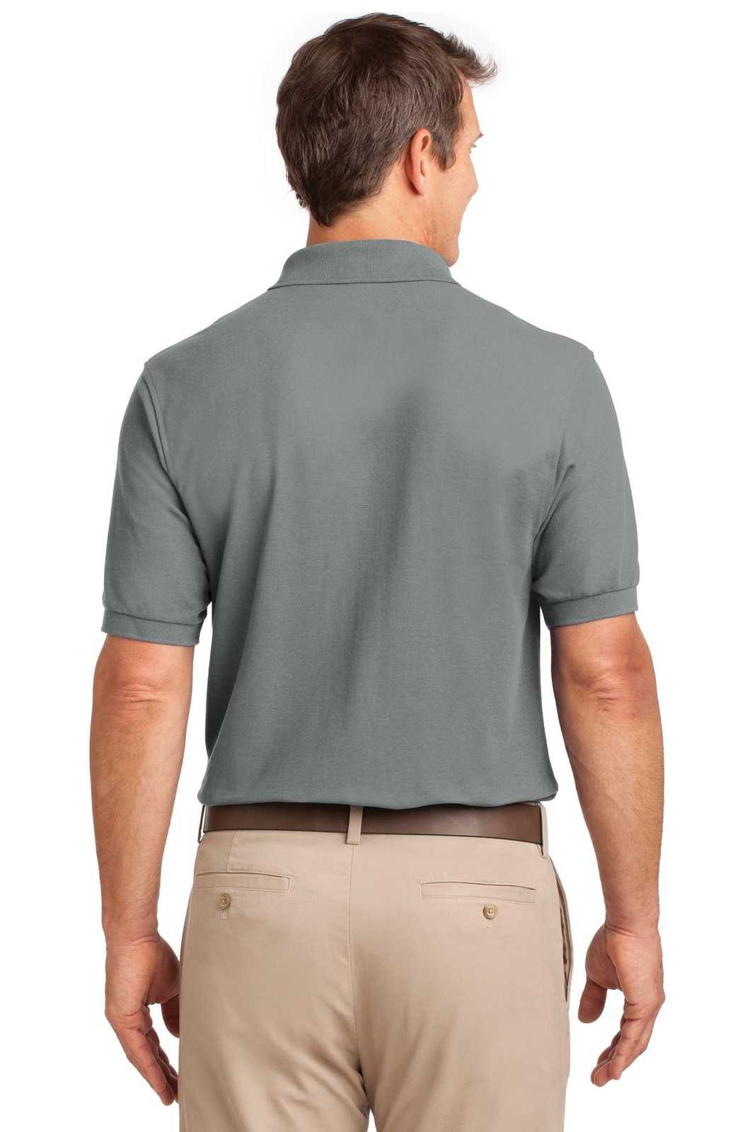 Port Authority K500P Silk Touch Polo with Pocket - Cool Gray - HIT a Double - 2