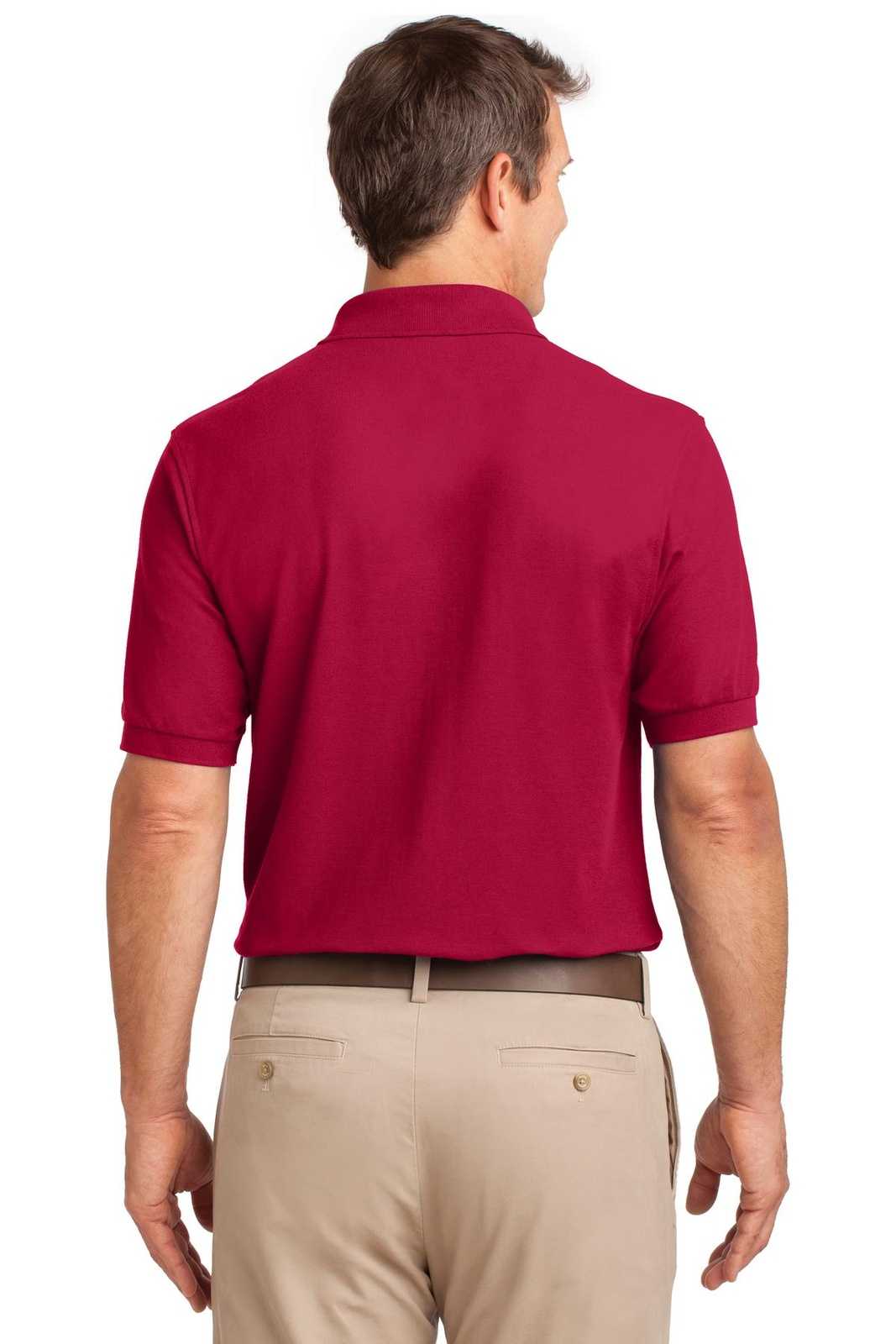 Port Authority K500P Silk Touch Polo with Pocket - Red - HIT a Double - 2