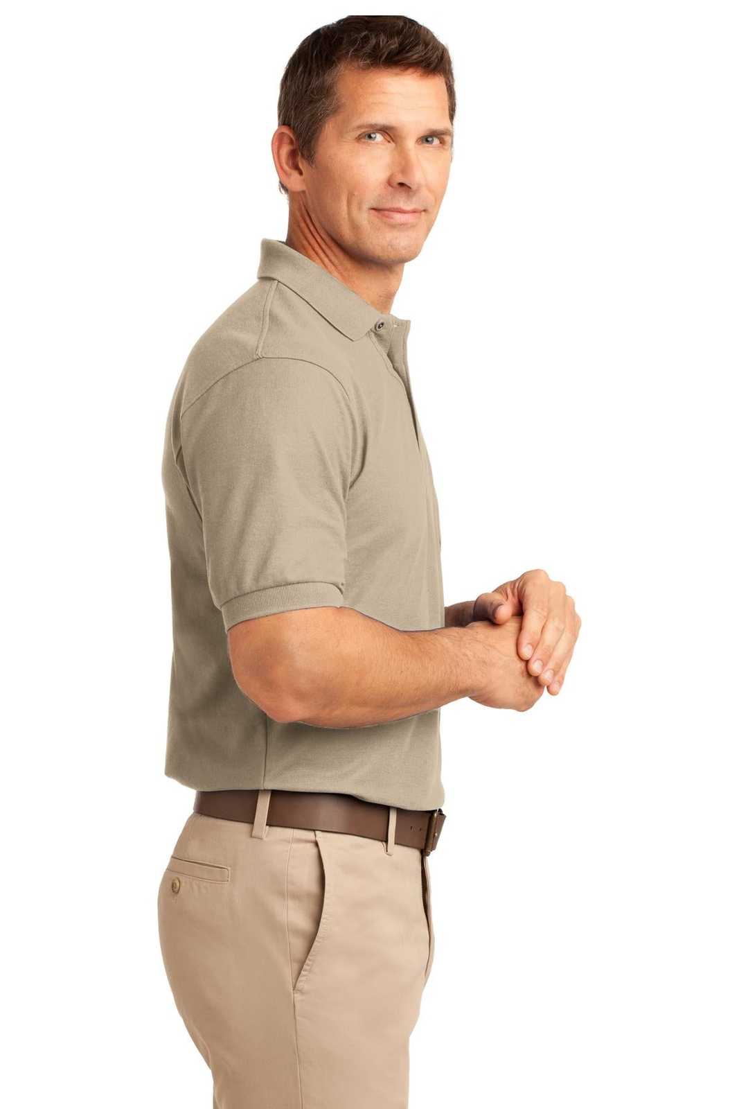 Port Authority K500P Silk Touch Polo with Pocket - Stone - HIT a Double - 3
