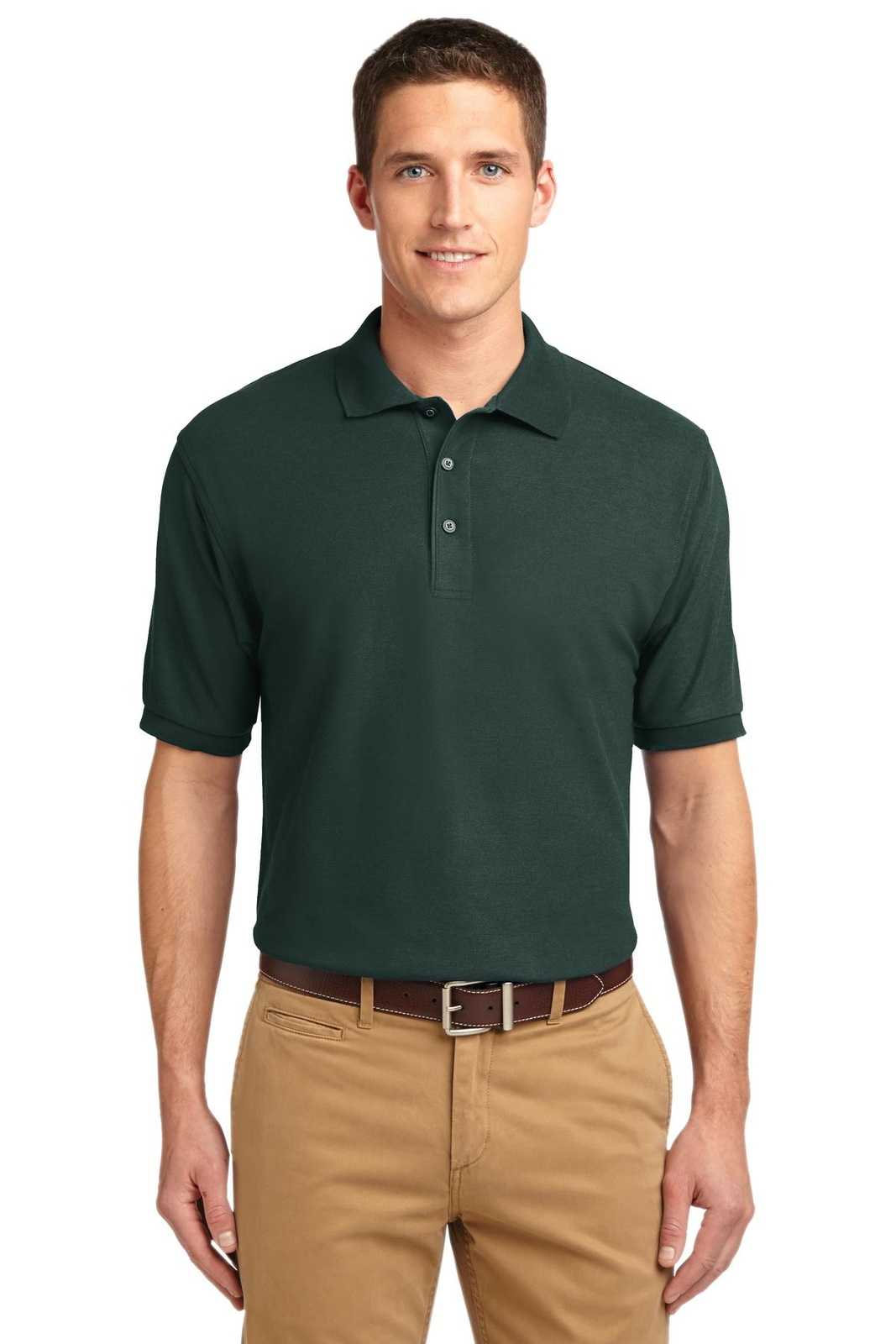Port Authority K500 Silk Touch Polo - Dark Green - HIT a Double - 1